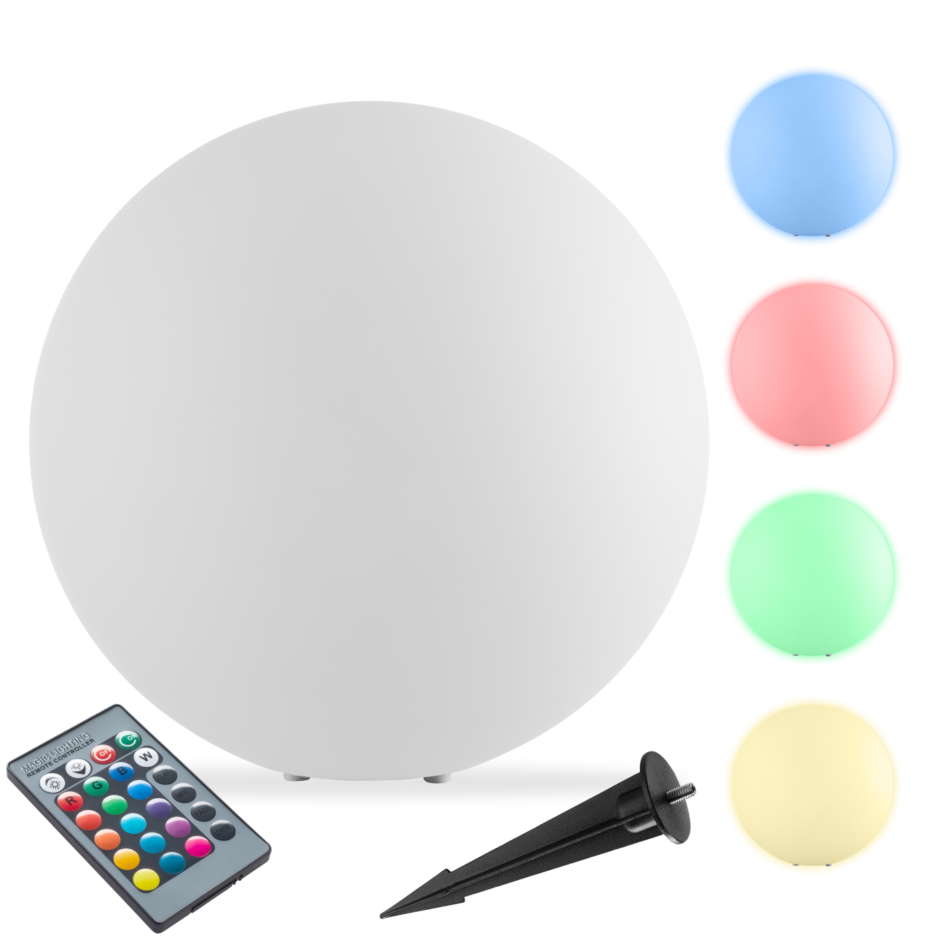 Kugelleuchte Luminous Globe, LED, mit Fernbedienung - S (Ø 30 x 30 cm)