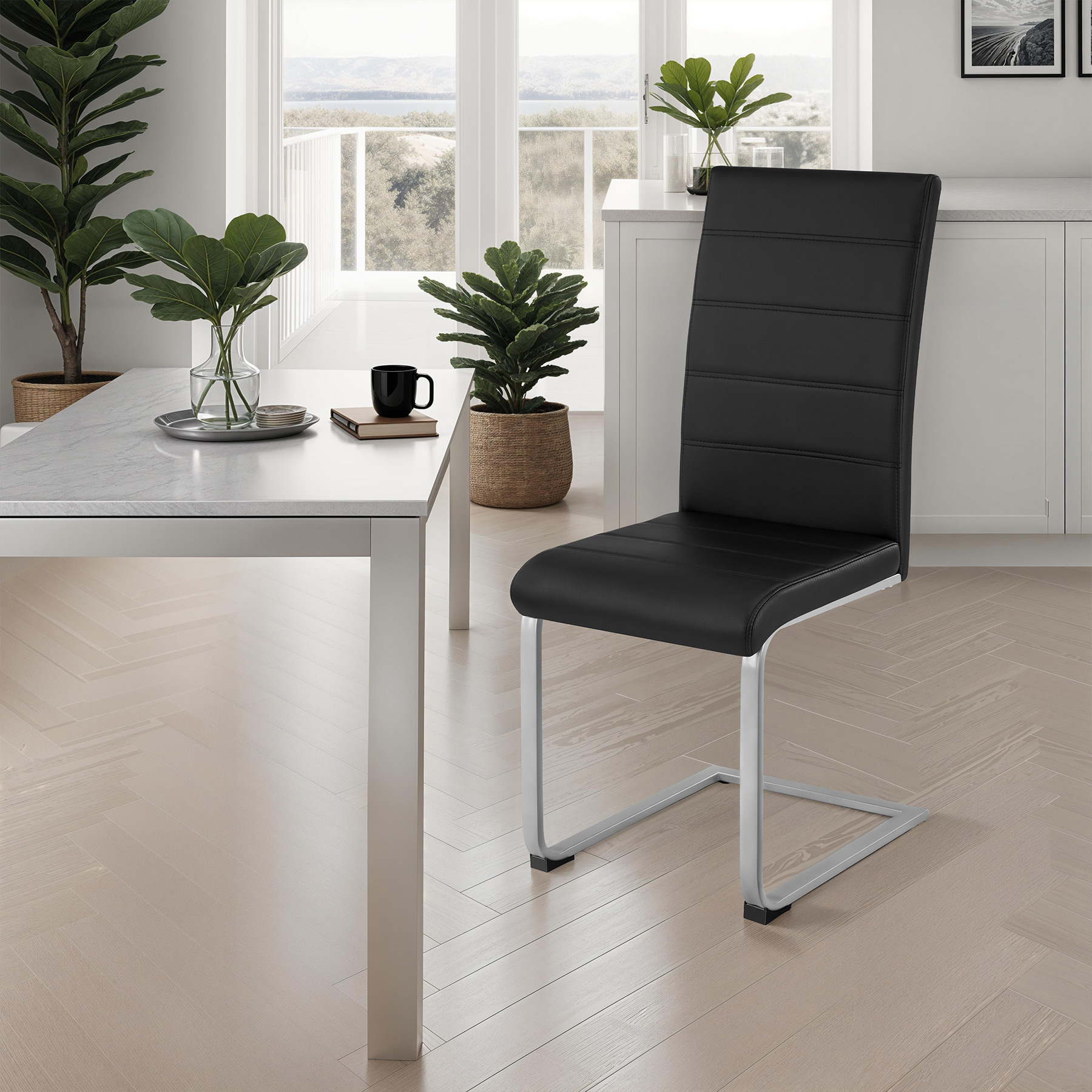 Dining Chairs Set Dinner Table Room Chair Group Breakfast Kitchen Upholstered - Picture 12 of 61