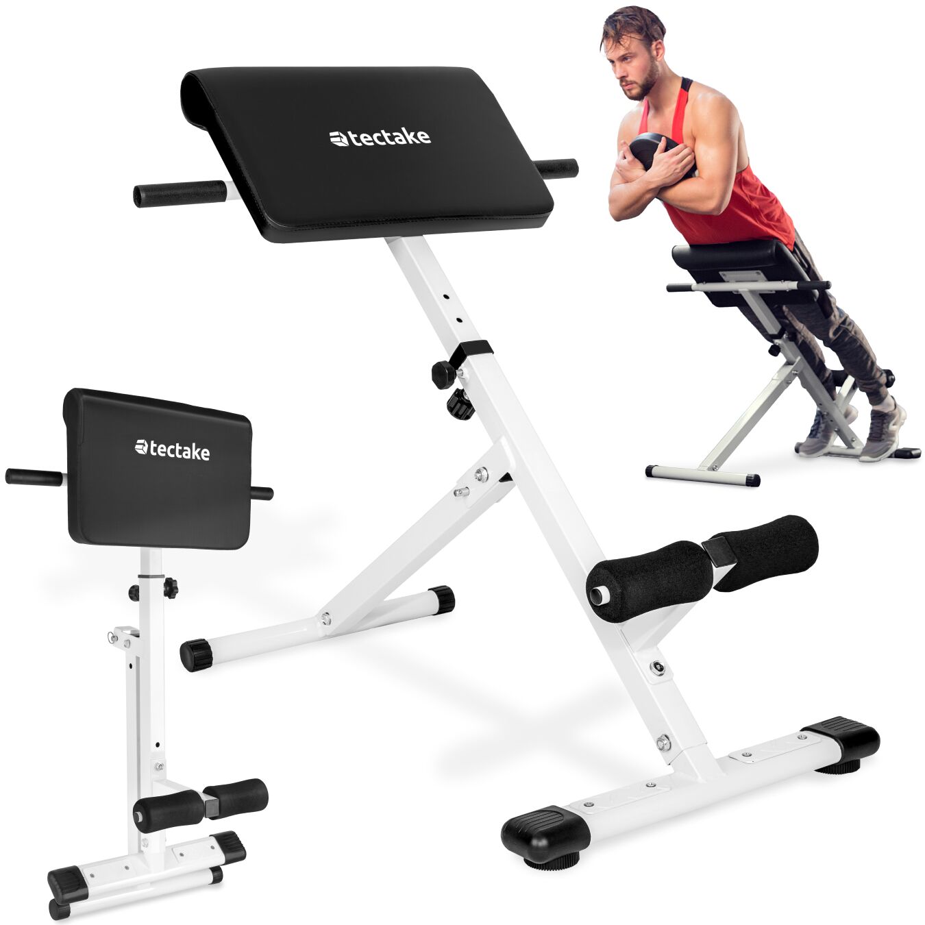 Appareil de musculation pour le dos et les abdominaux - 89 x 69 x 88 cm | tectake