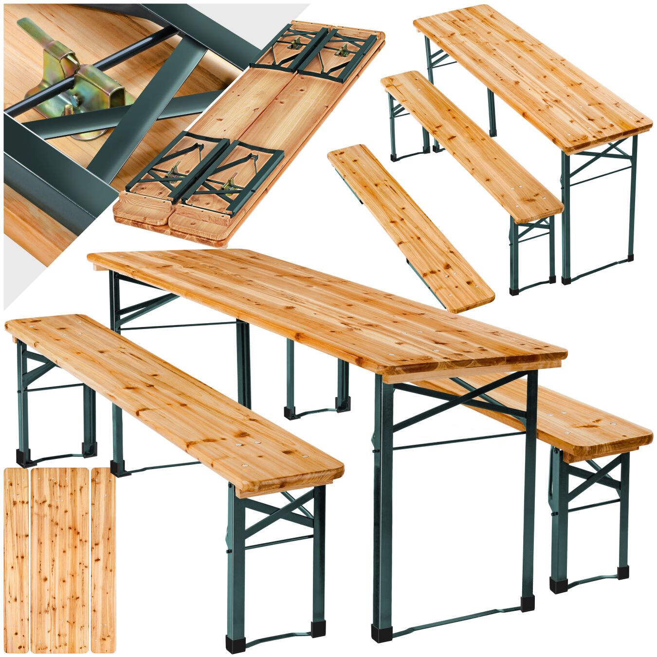 Set da esterno Sissi, 3 pezzi, pieghevole