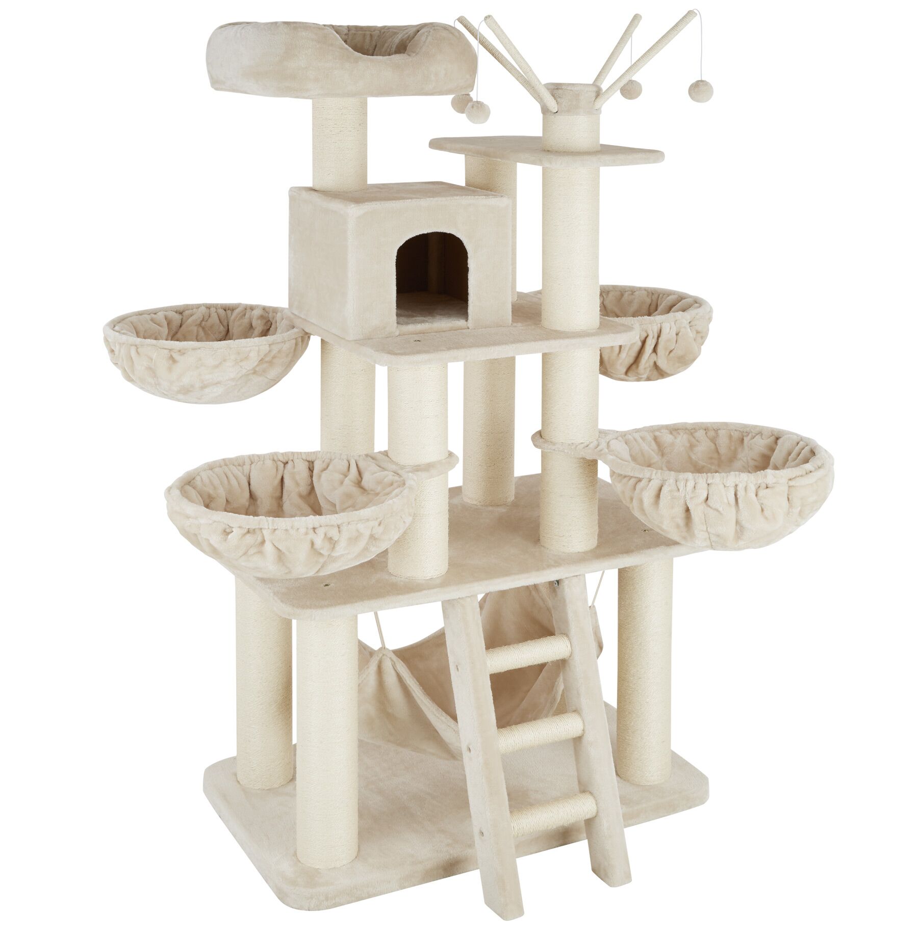 Arranhador para gatos Gismo - bege/branco