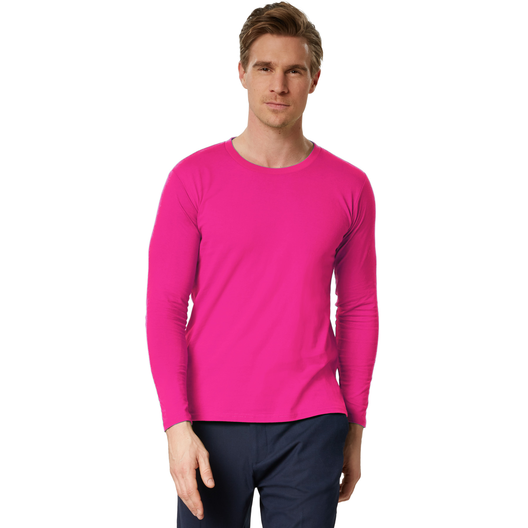 Camiseta de manga larga para hombre camiseta de manga larga lisa sudadera de manga larga suéter nuevo - Imagen 52 de 120