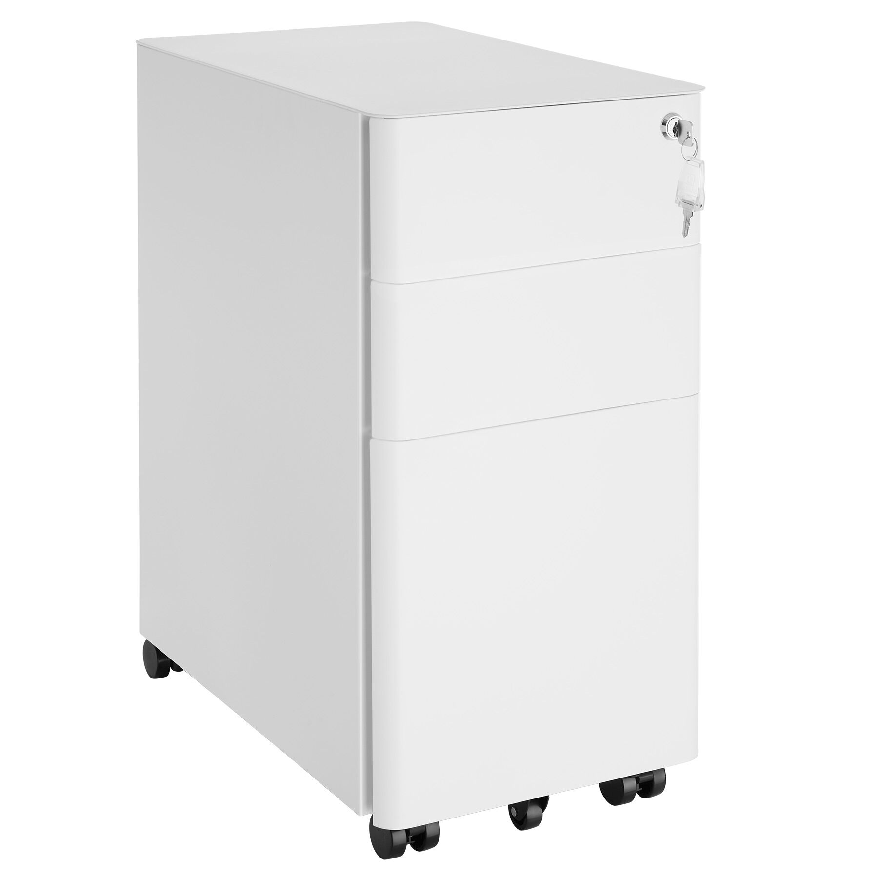 Rollcontainer 2 Schubladen Büroschrank Abschließbar Aktenschrank Hängeregister - Bild 22 von 25