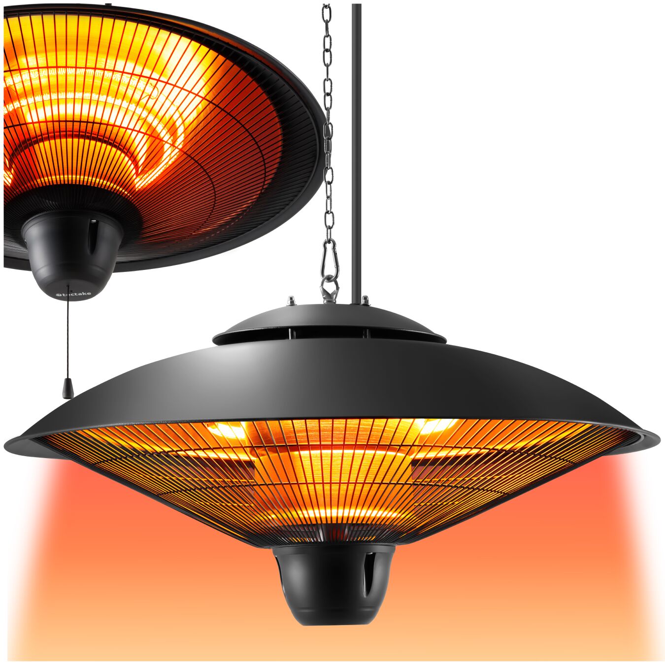 Radiateur infrarouge Solaris Orbit 2500W, boîtier en aluminium - noir | tectake