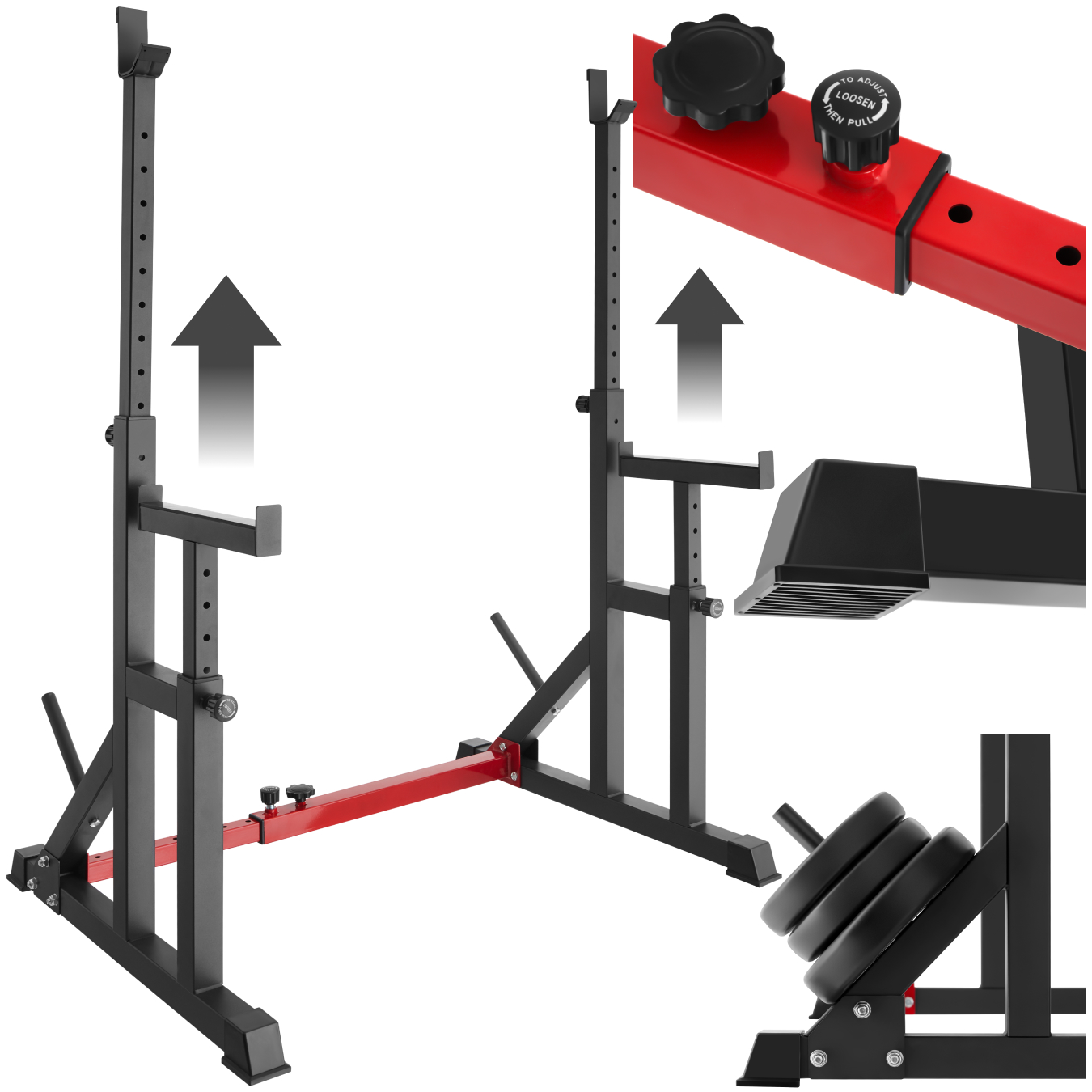 Squat Rack Creed - schwarz von tectake