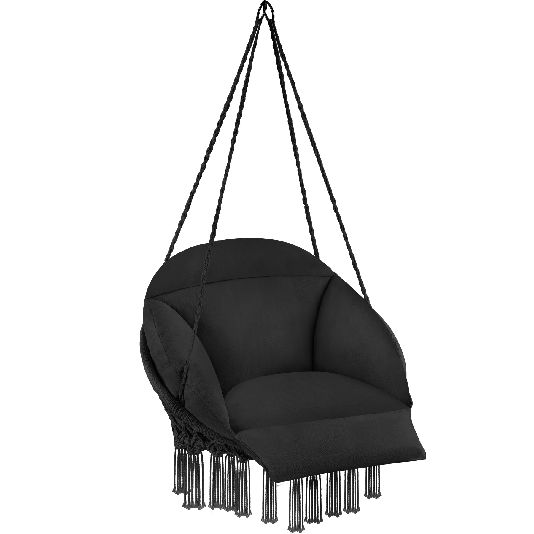 Hängesessel Hängeschaukel Hängekorb Hängestuhl Hängesitz Schaukel mit Kissen - Bild 10 von 47