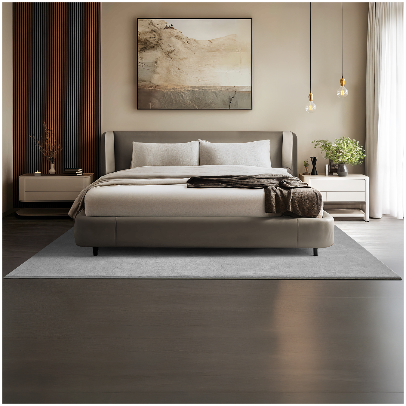 Kurzflorteppich Soft Zone - grau, 160 x 230 cm