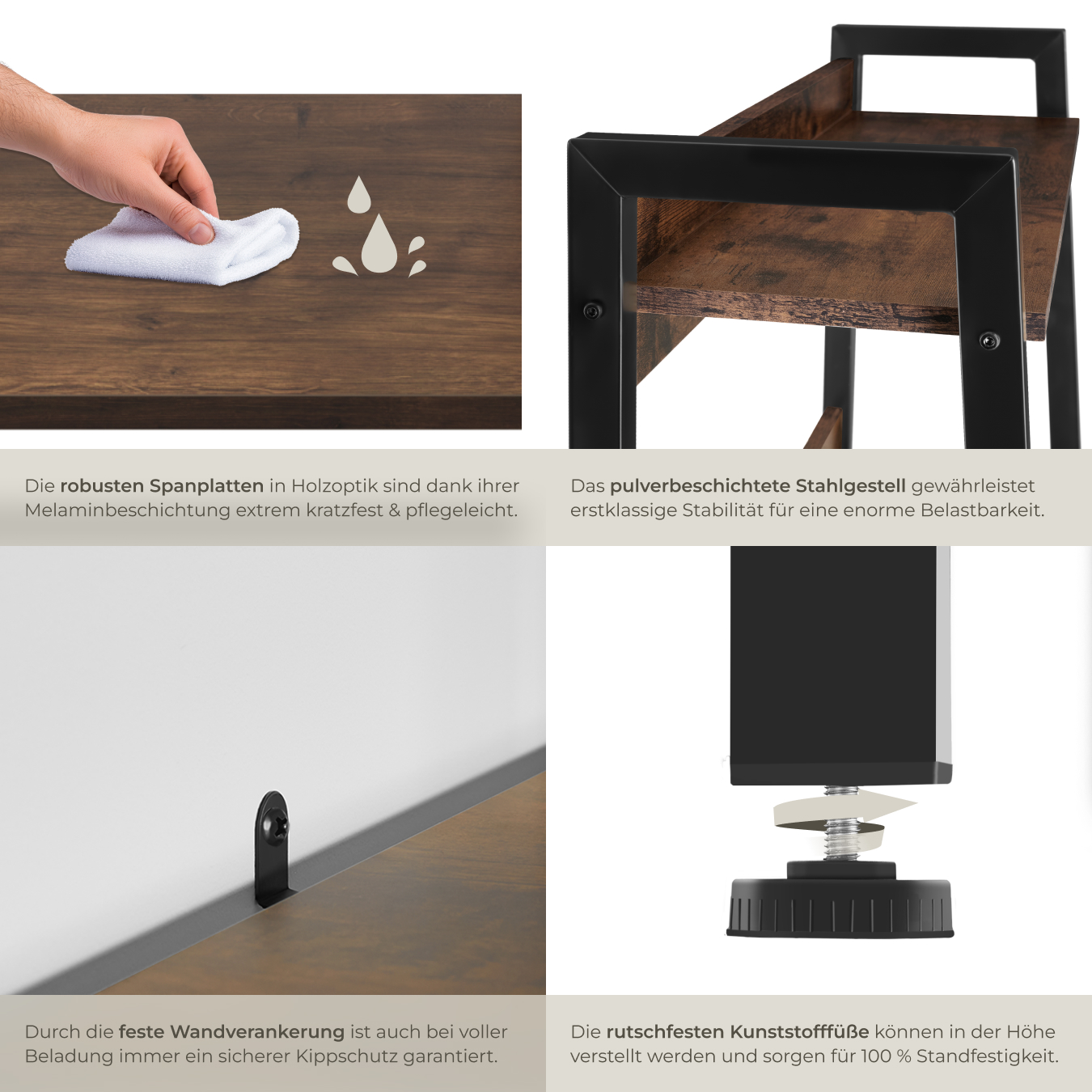 Leiterregal mit 45 Ebenen Standregal Bücherregal Regal Holz Metall Industrie