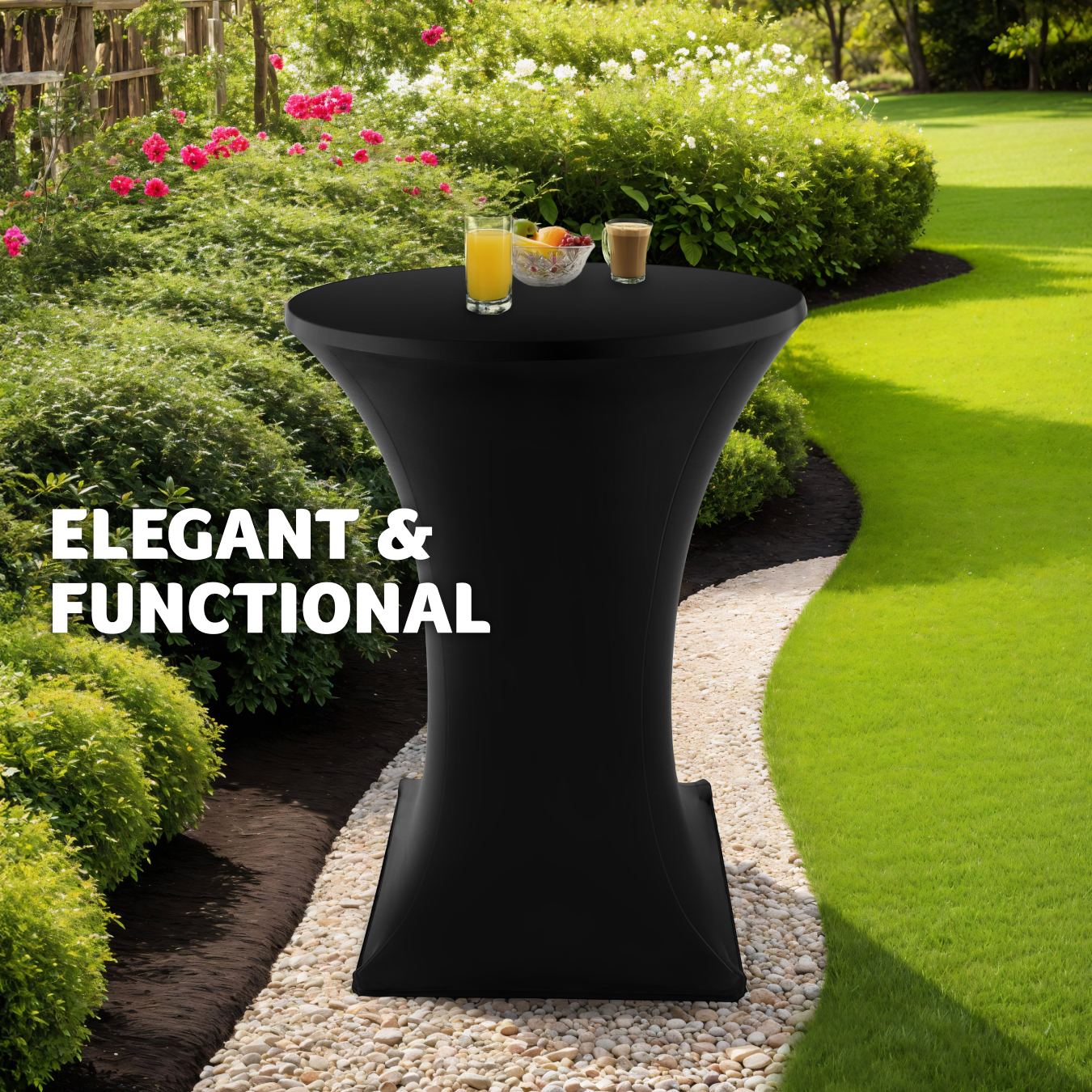 Folding Table Bar Chair Set Round Tall Dining Drinks Foldable Collapsible Tables - Picture 22 of 25