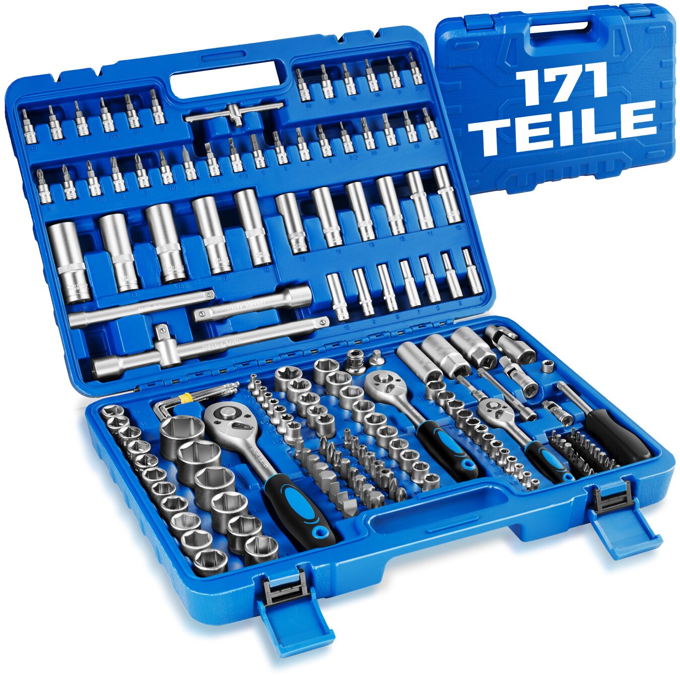 Steckschlüsselsatz 171-tlg. - blau