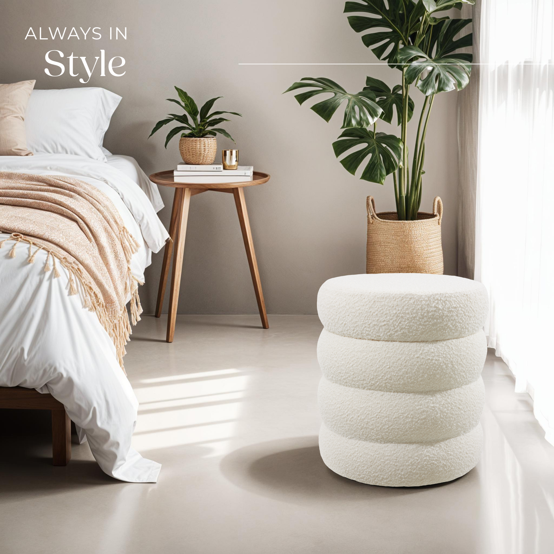 Footstool Storage Stool Upholstered Pouffe Ottoman Desk Dressing Table Seat - Picture 10 of 37