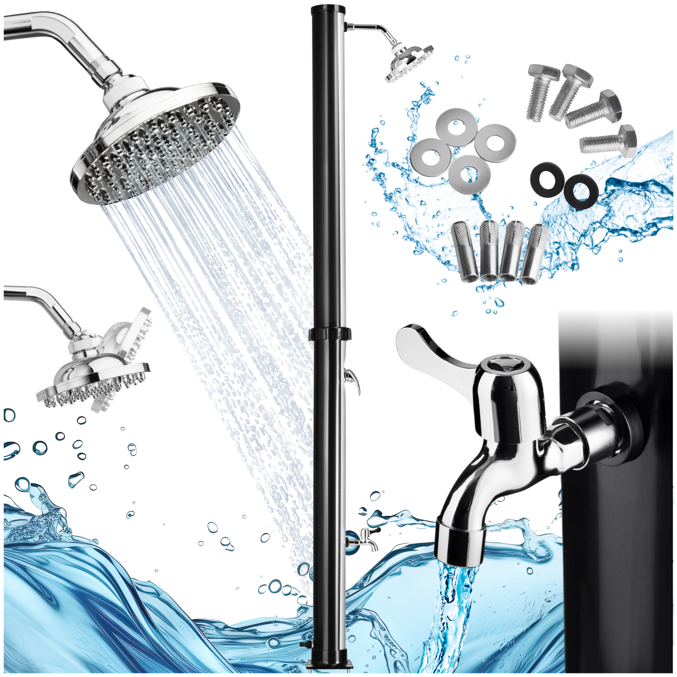 Solardusche Gartendusche Pooldusche Außendusche Campingdusche Regendusche 20L