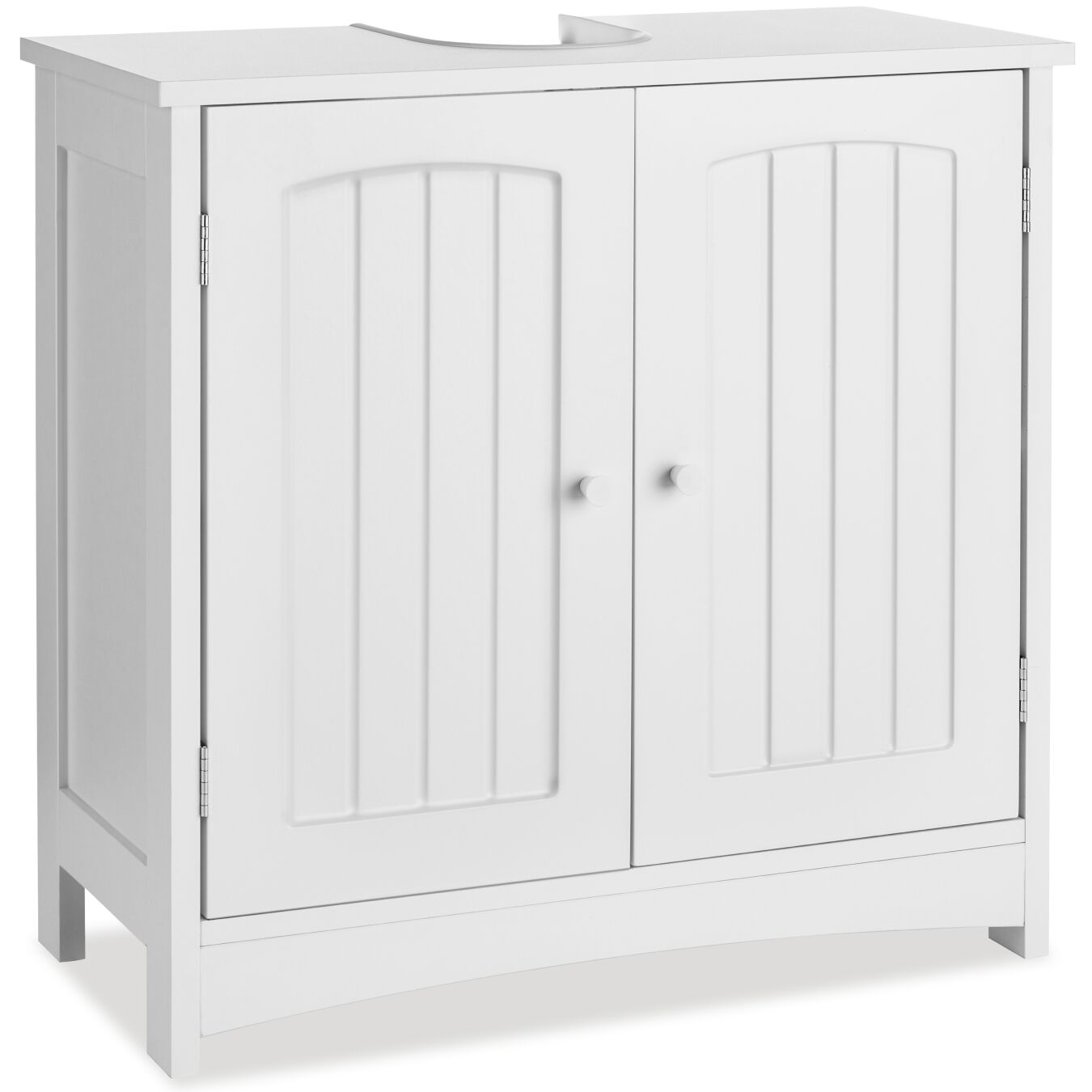 Waschbeckenunterschrank Jasper, 2 Fächer, Belastbarkeit 35 kg - weiß