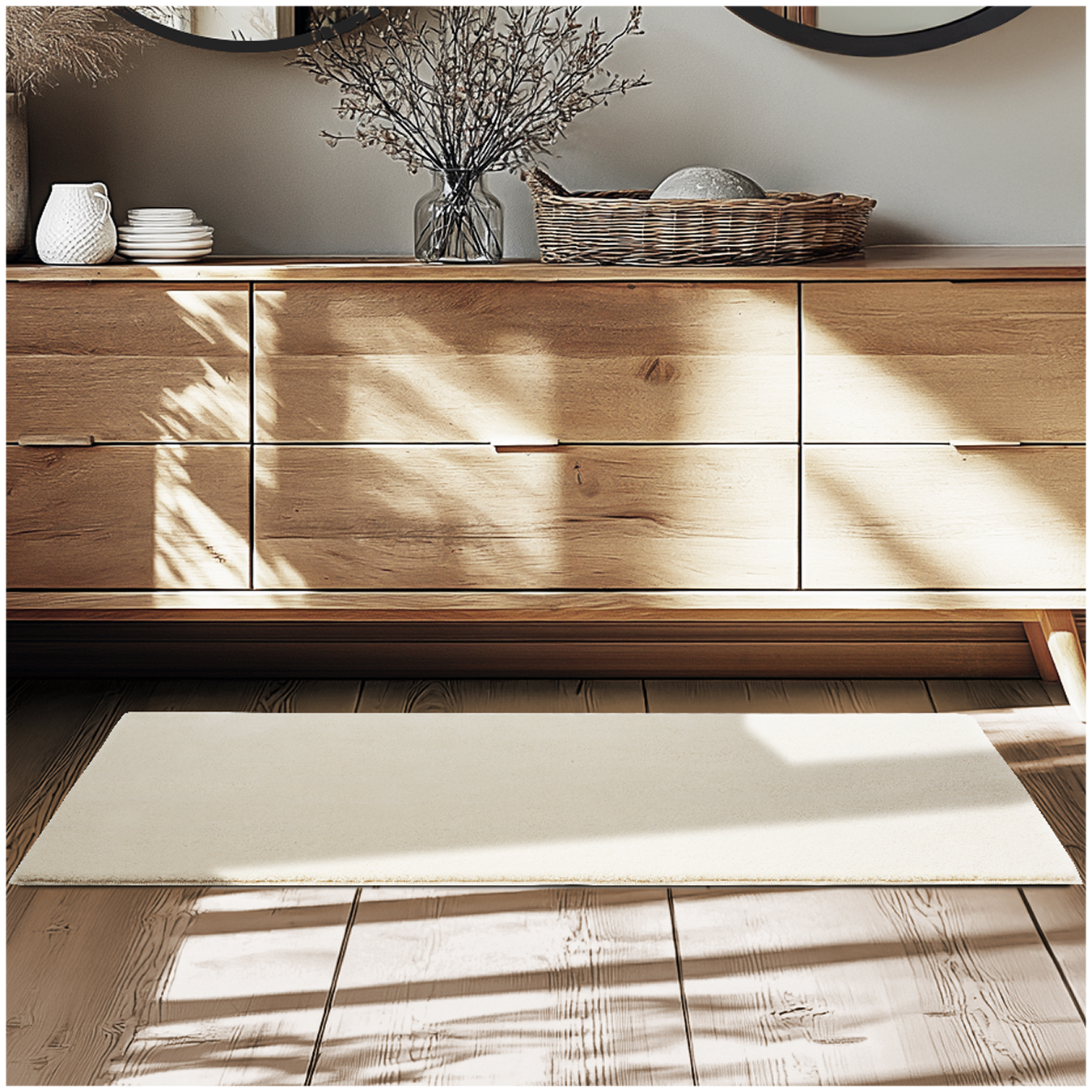 Kurzflorteppich Soft Zone - beige, 60 x 110 cm