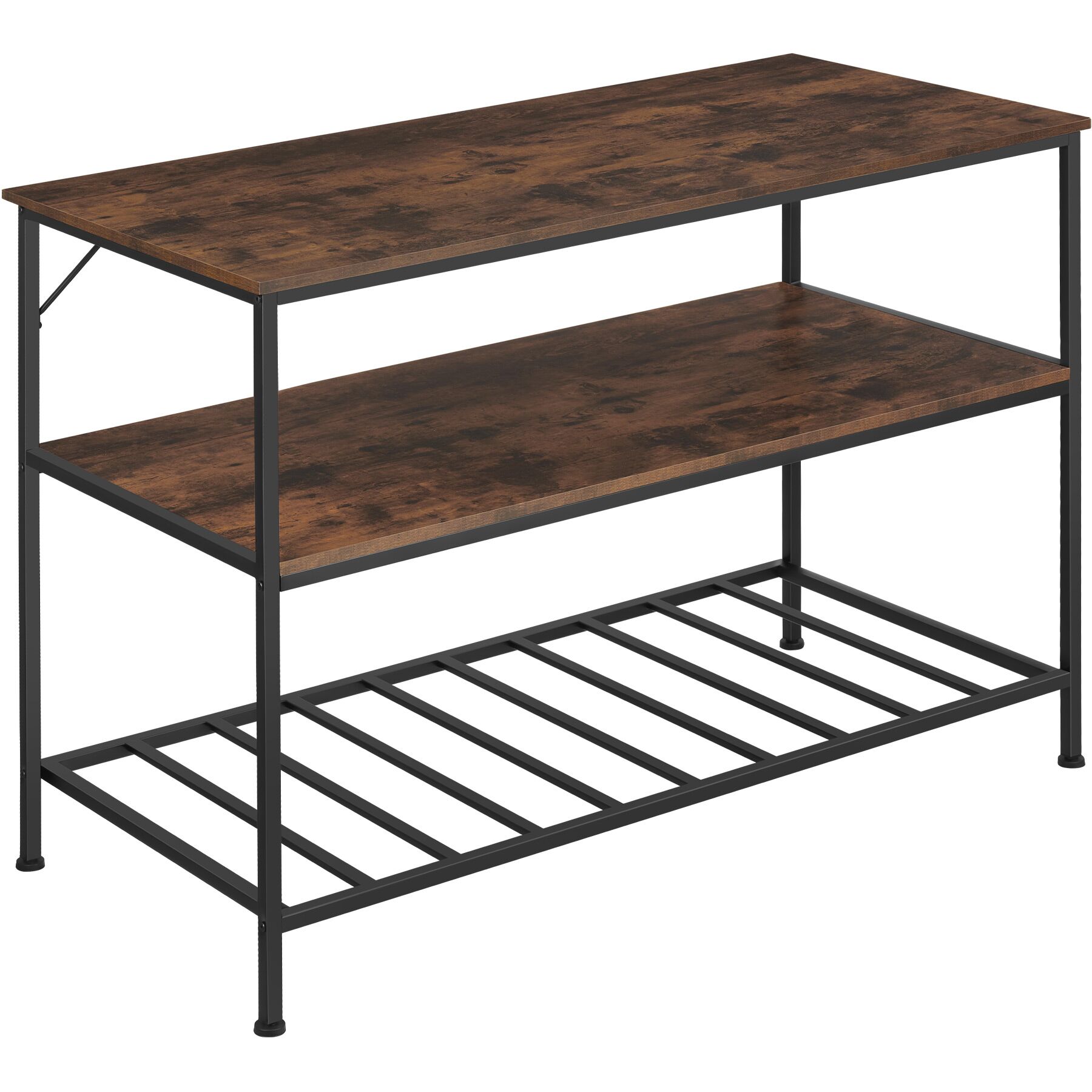 Tectake Gmbh Dunkel Küchenregal Akeley - Industrial Holz Rustikal