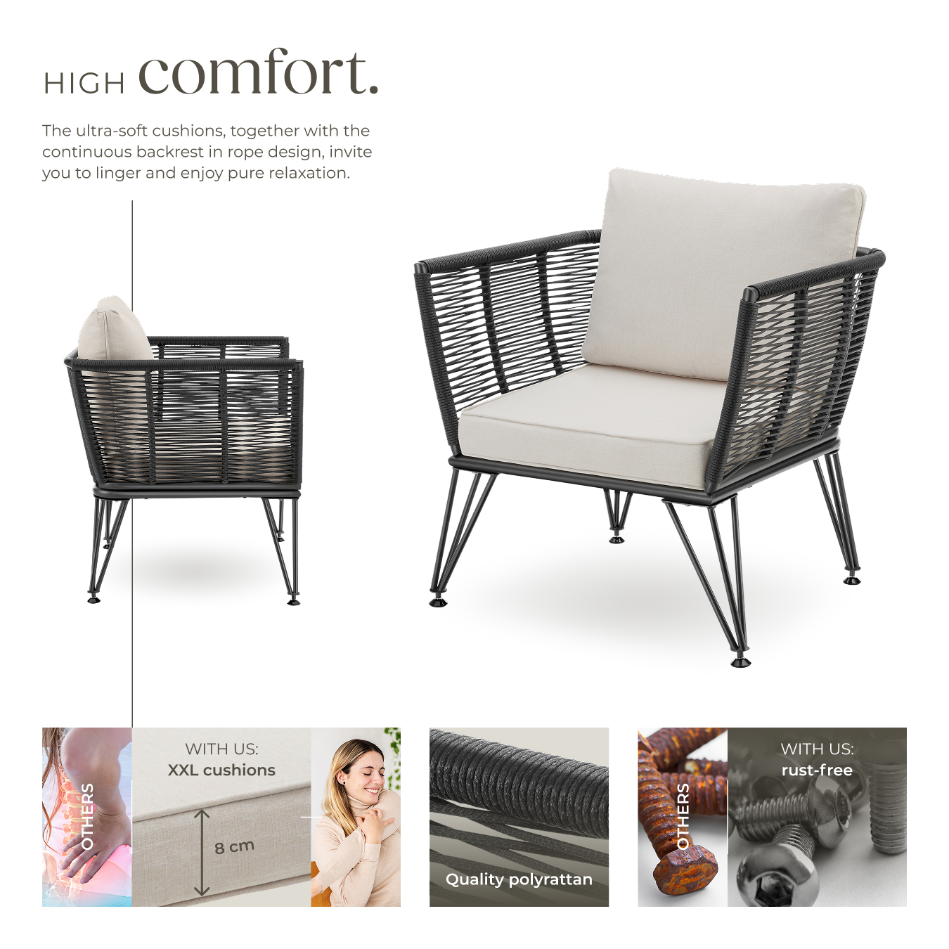 Garden Dining Furniture Outdoor Chairs Sets Sofas Cushions Luxury Loungers Home - Picture 15 of 24