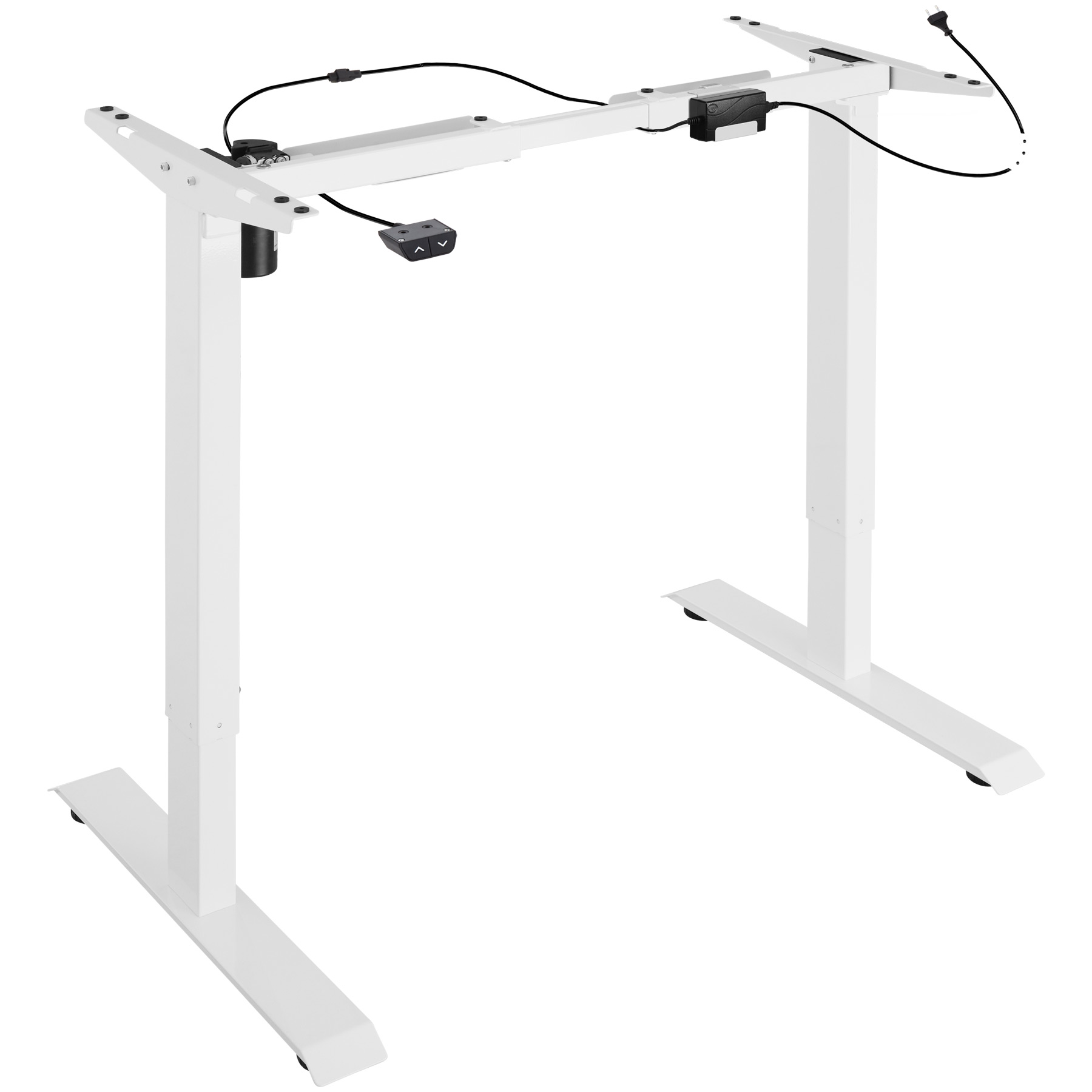 Tischgestell elektrisch höhenverstellbar 85-129x65x71-121cm - weiß