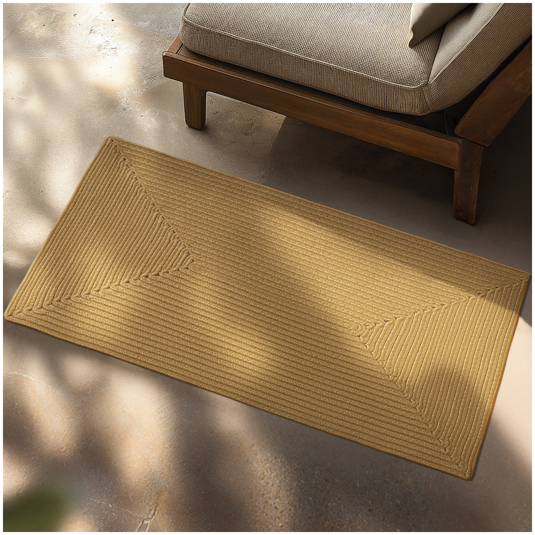 Geflochtener Teppich Raya in Jute-Optik, für In- und Outdoor - 60 x 90 cm von tectake