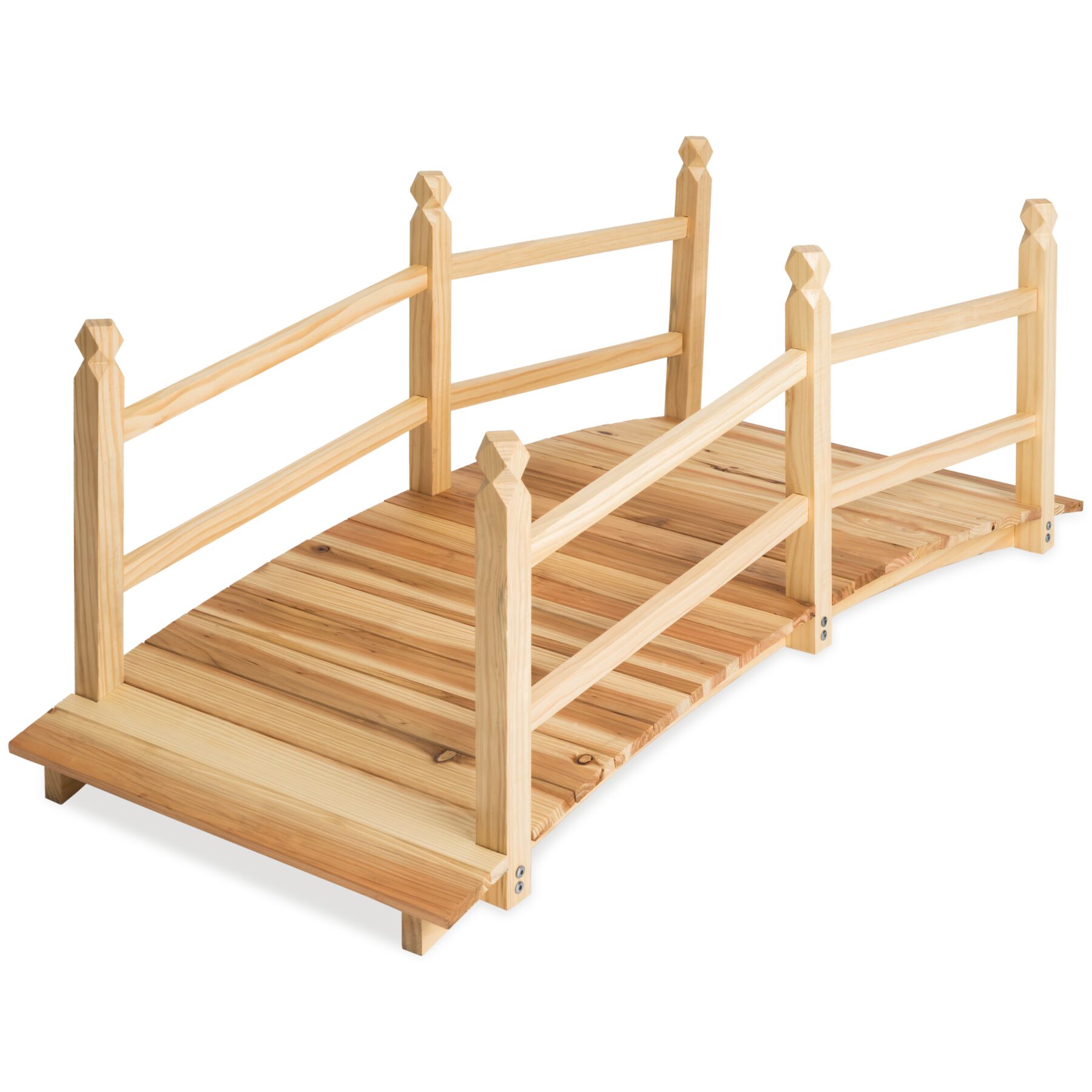 Tuinbrug van hout 137cm lang - bruin | tectake