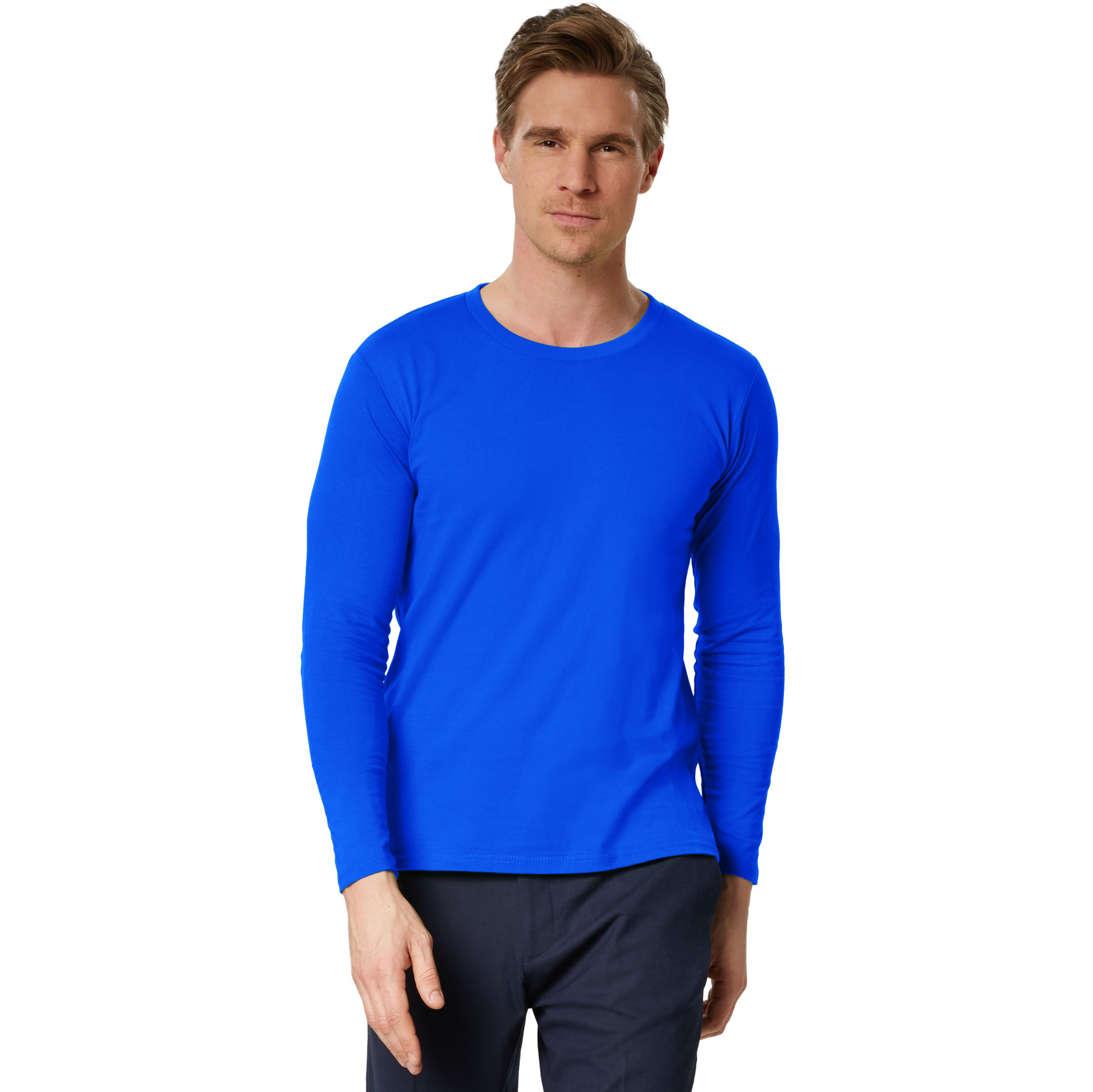 Camiseta de manga larga para hombre camiseta de manga larga lisa sudadera de manga larga suéter nuevo - Imagen 73 de 120