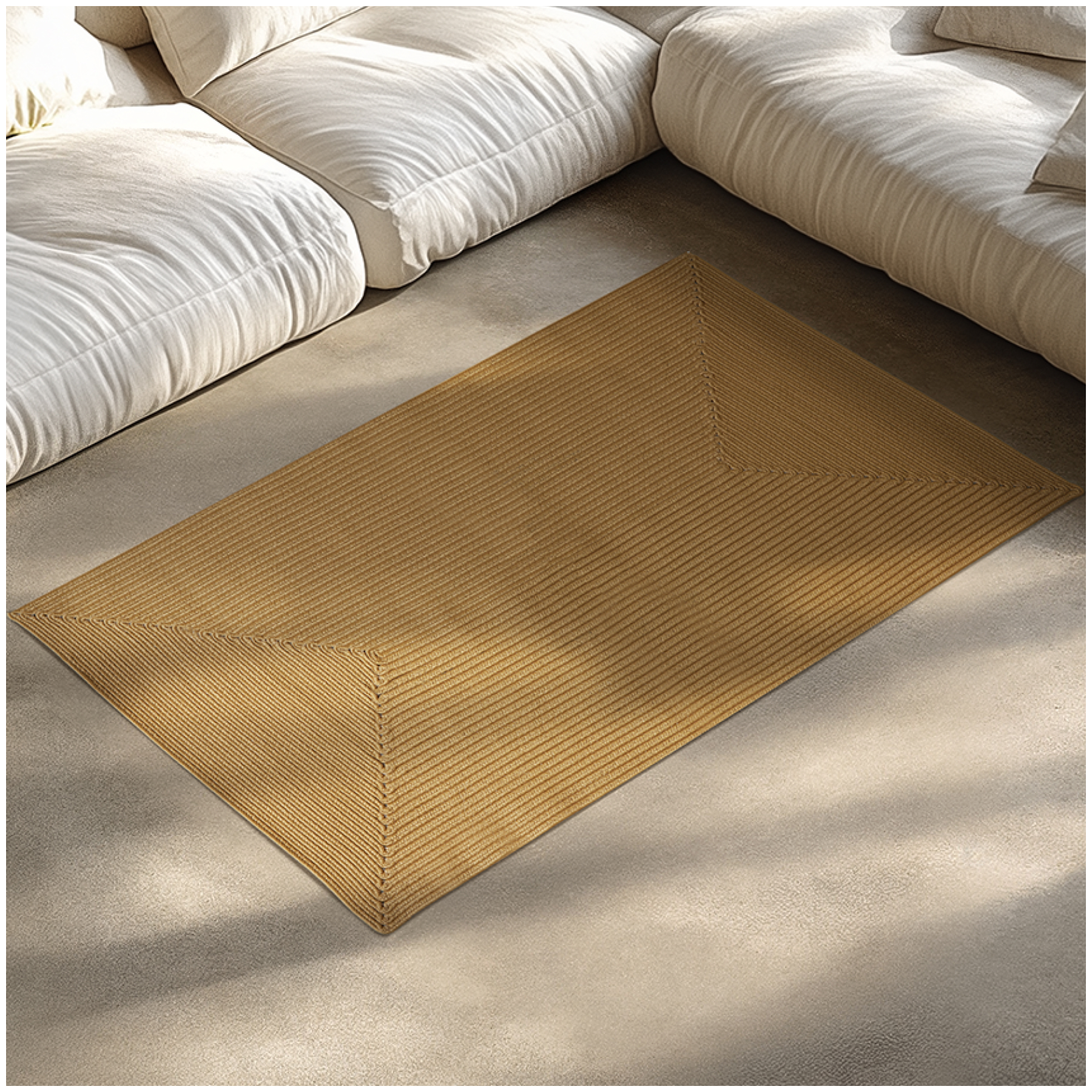 Geflochtener Teppich Raya in Jute-Optik, für In- und Outdoor - 80 x 150 cm