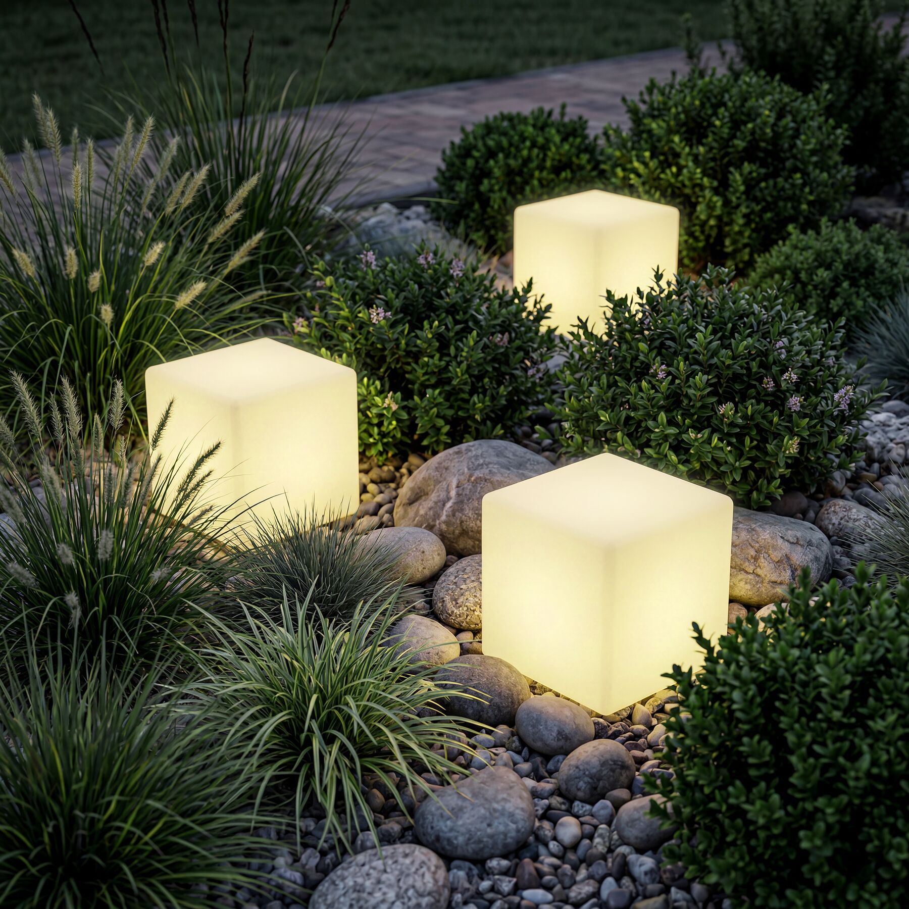 Lichtkubus Luminous Cube, LED, met afstandsbediening - S (35 x 35 x 35 cm) | tectake