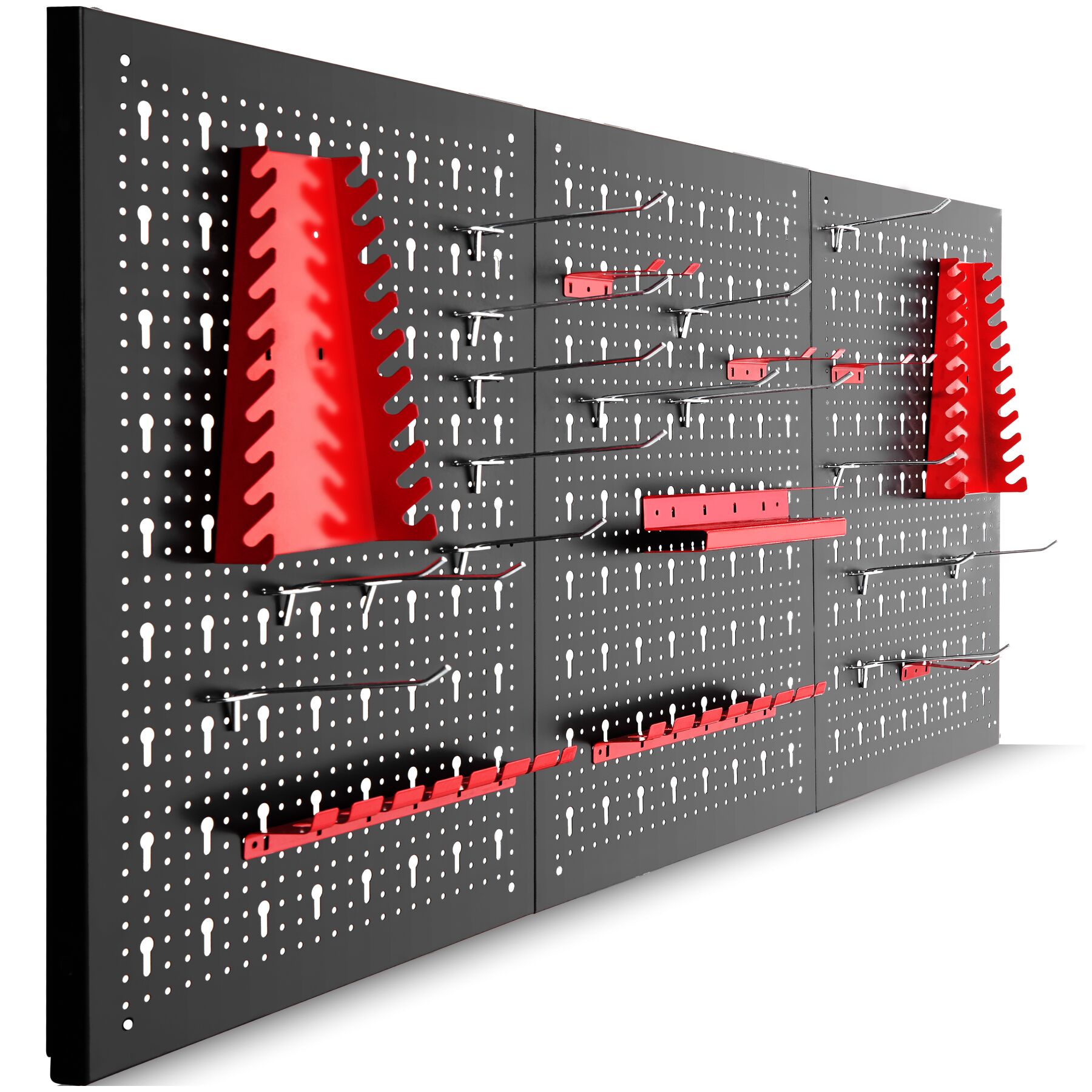 Tool Pegboard Jonah - hooks and holders - 3-panel | tectake