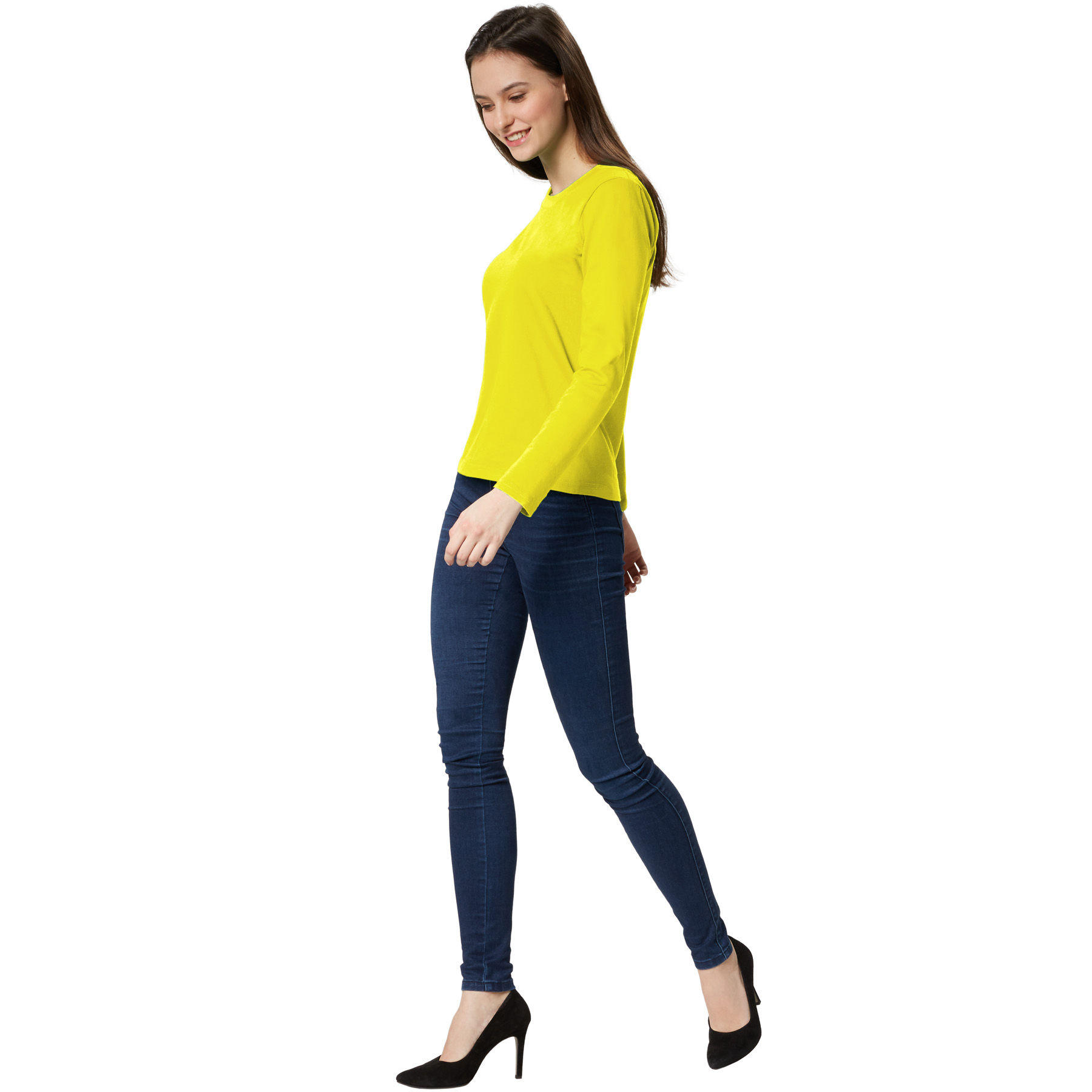 Damen Longsleeve lange Ärmel T Shirt Baumwolle Hose Sport Oberteil Basic Top neu