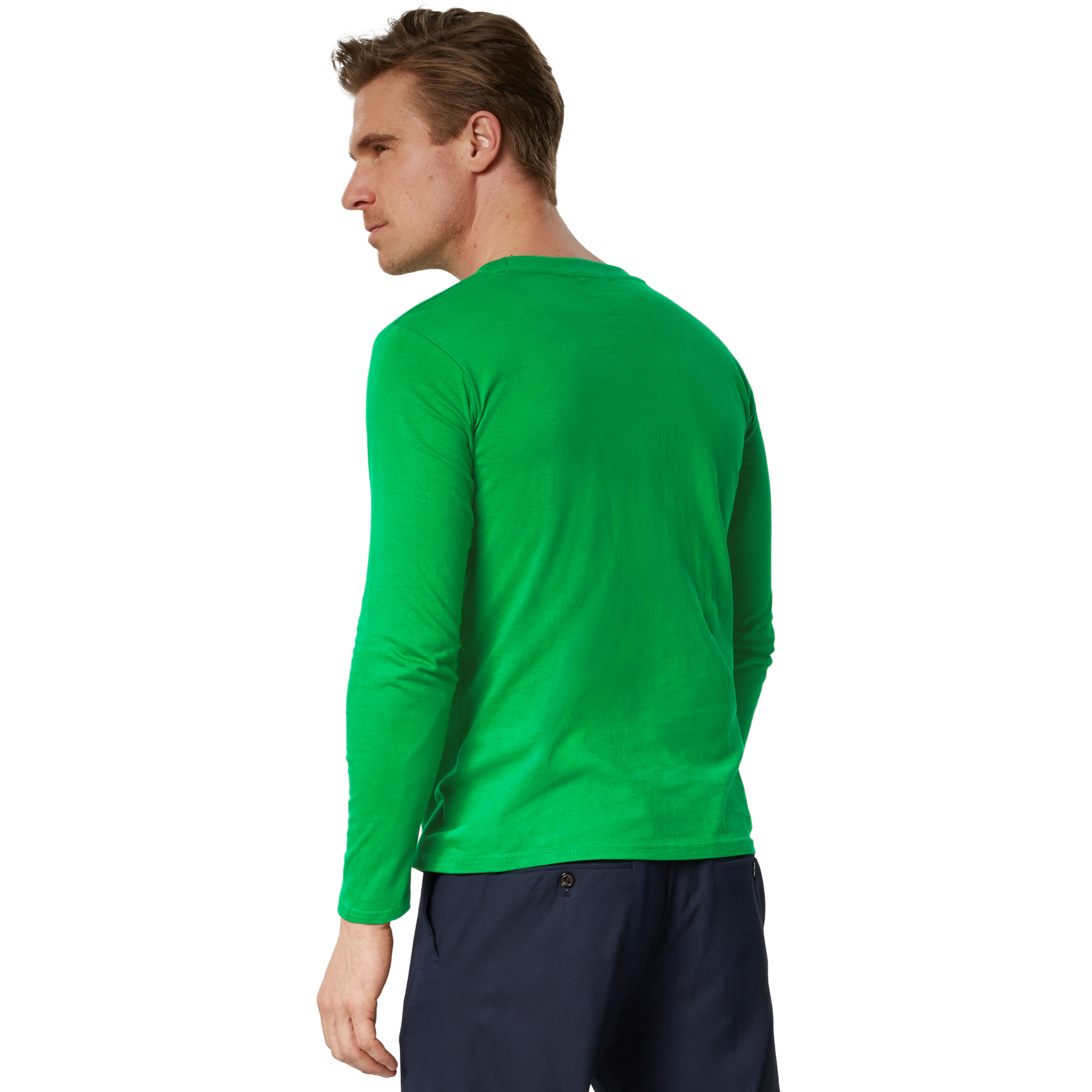 Longsleeve Herren Langarmshirt unifarben Sweatshirt Langarm T-Shirt Pullover neu