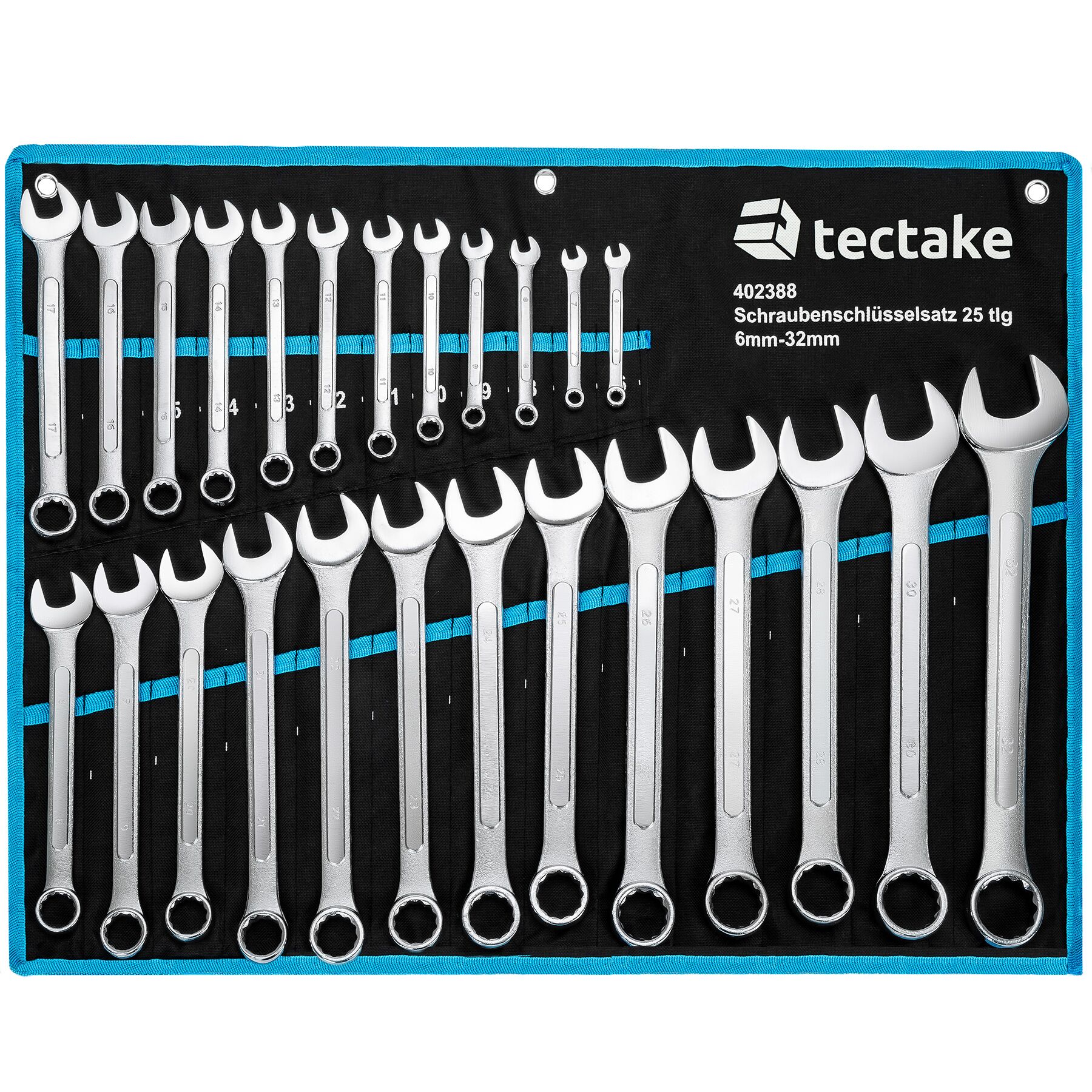 Blocknyckelsats 25 delar - svart/blå