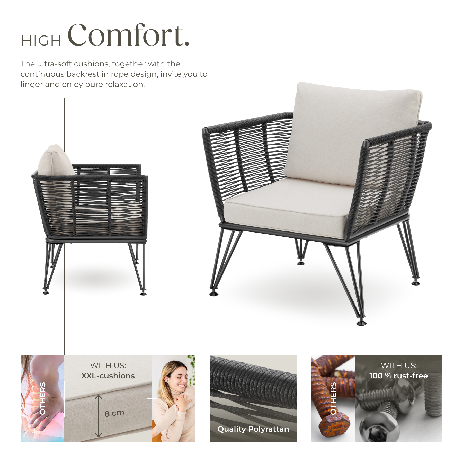 Garden Dining Furniture Outdoor Chairs Sets Sofas Cushions Luxury Loungers Home - Picture 3 of 24