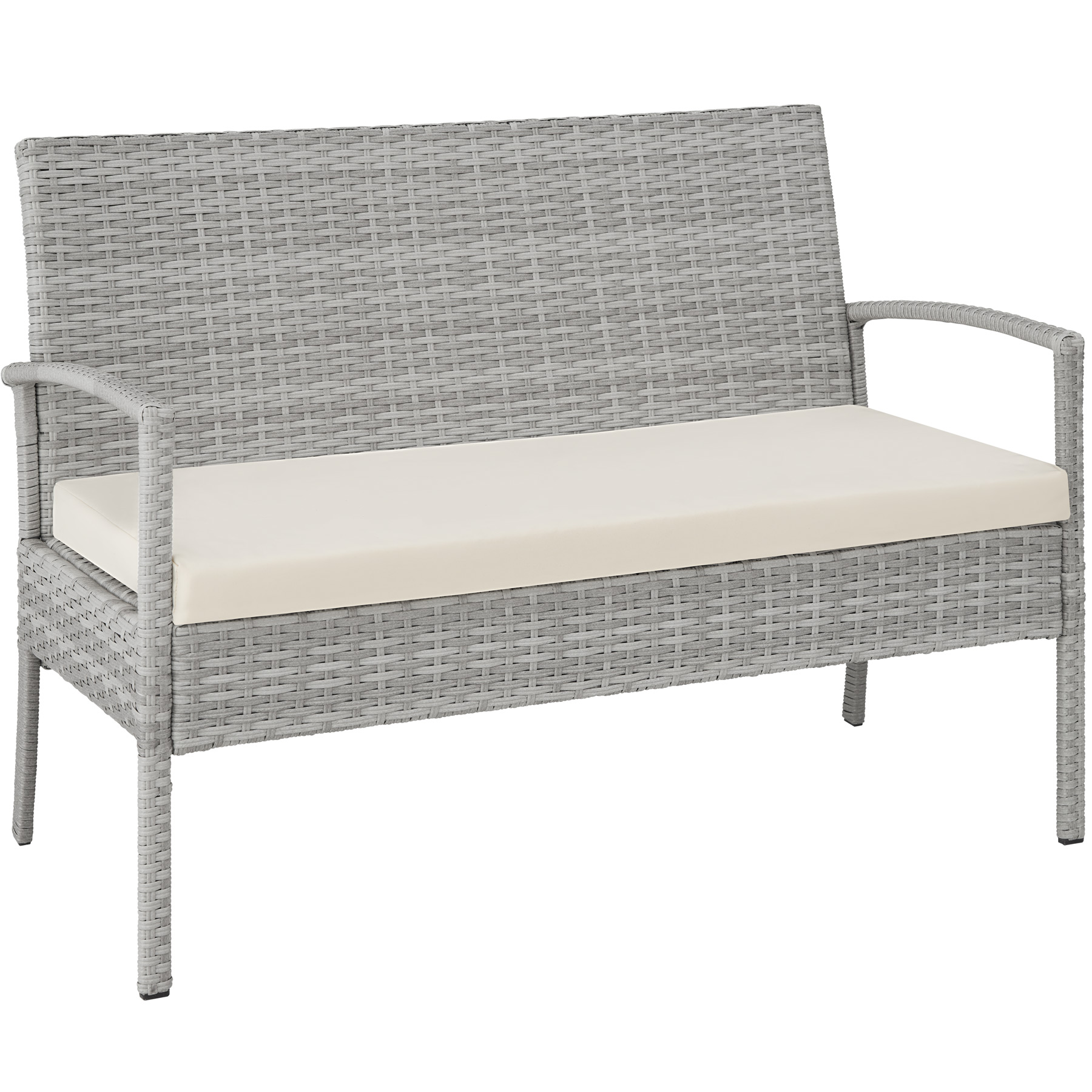 Tectake Sparta Rattan Set 3 + 1 Light Graypoly Rattan Exterior