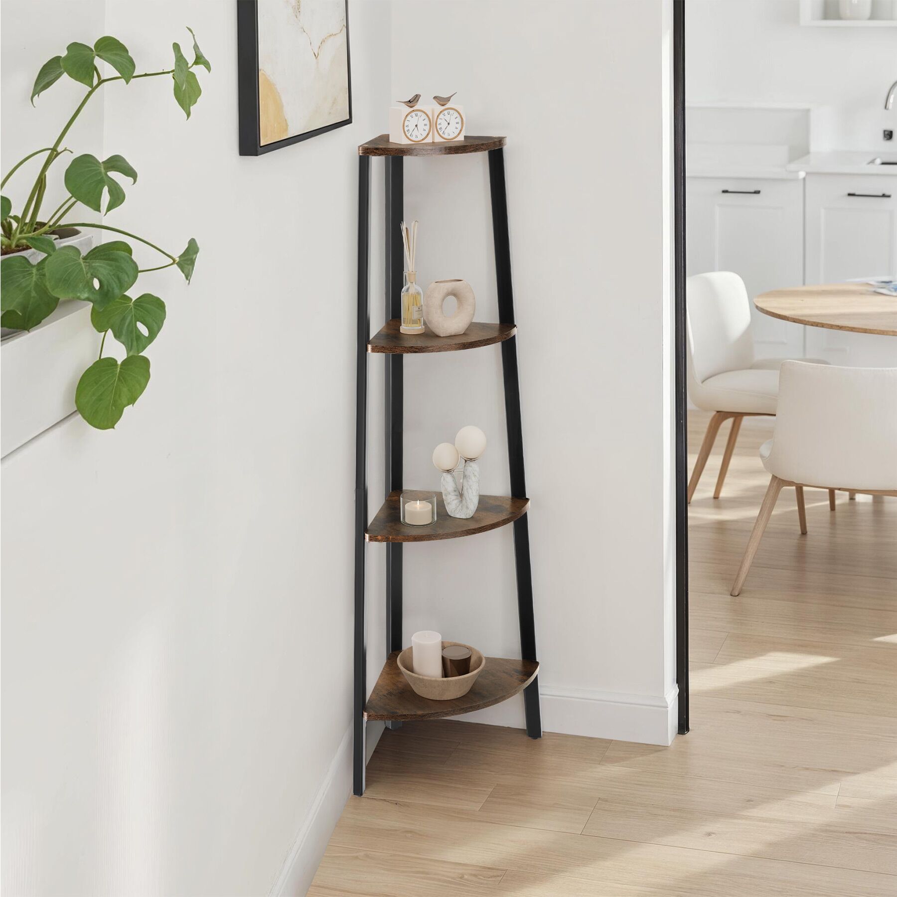 Scaffali ad angolo Newbridge 4 ripiani Stile ndustriale Antiribaltamento - Foto 11 di 25