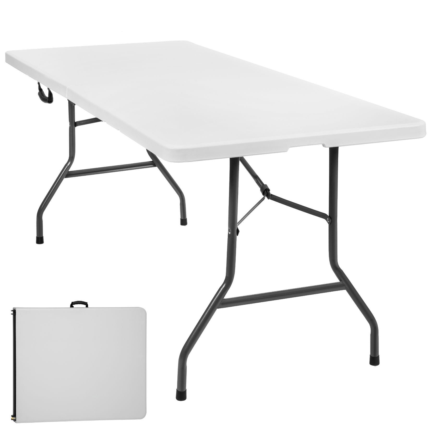Campingtafel opvouwbaar 183x76x74cm - wit