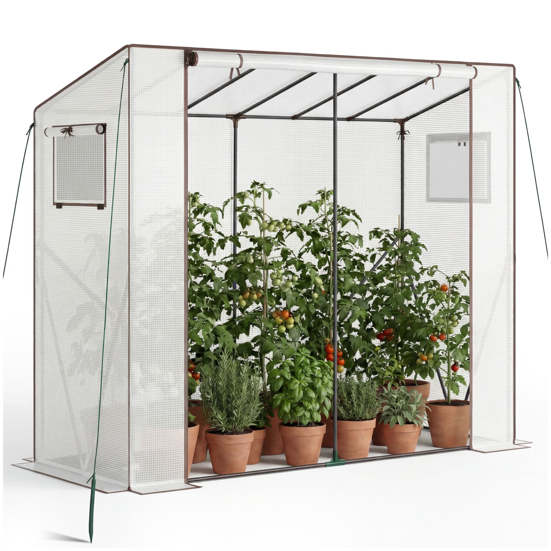 Foliekas Anton 200 x 77 x 170 cm, weerbestendig - transparant | tectake