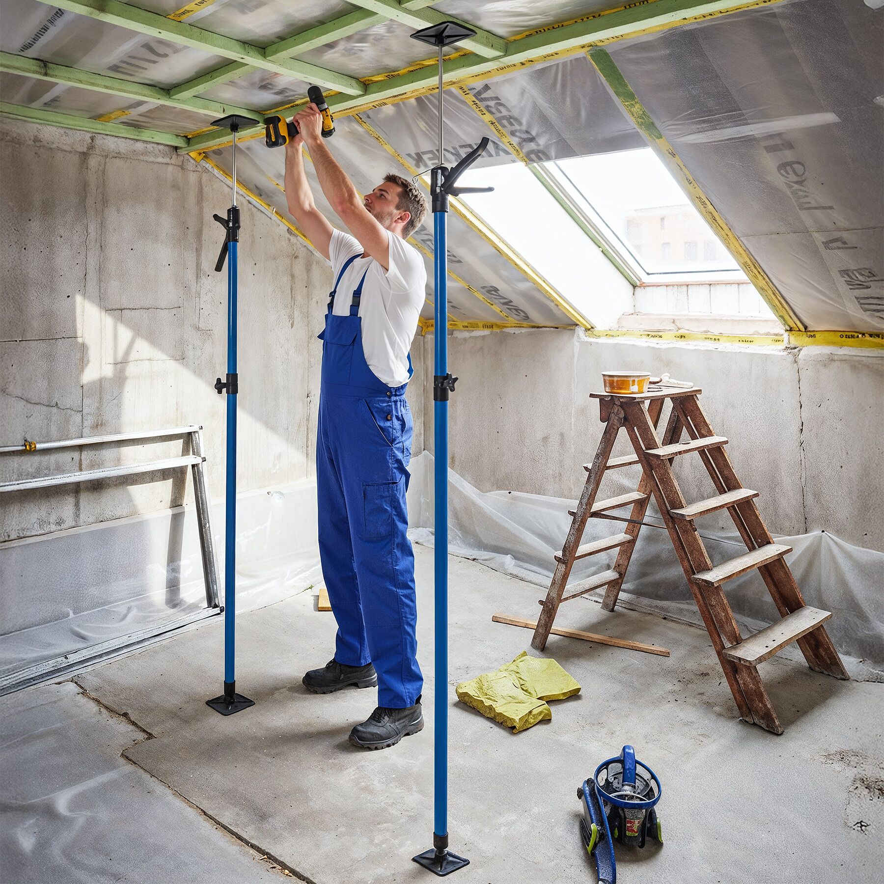 Plasterboard Props Ceiling Adjustable Support Drywall Extendable Prop Set - Produktbild 8