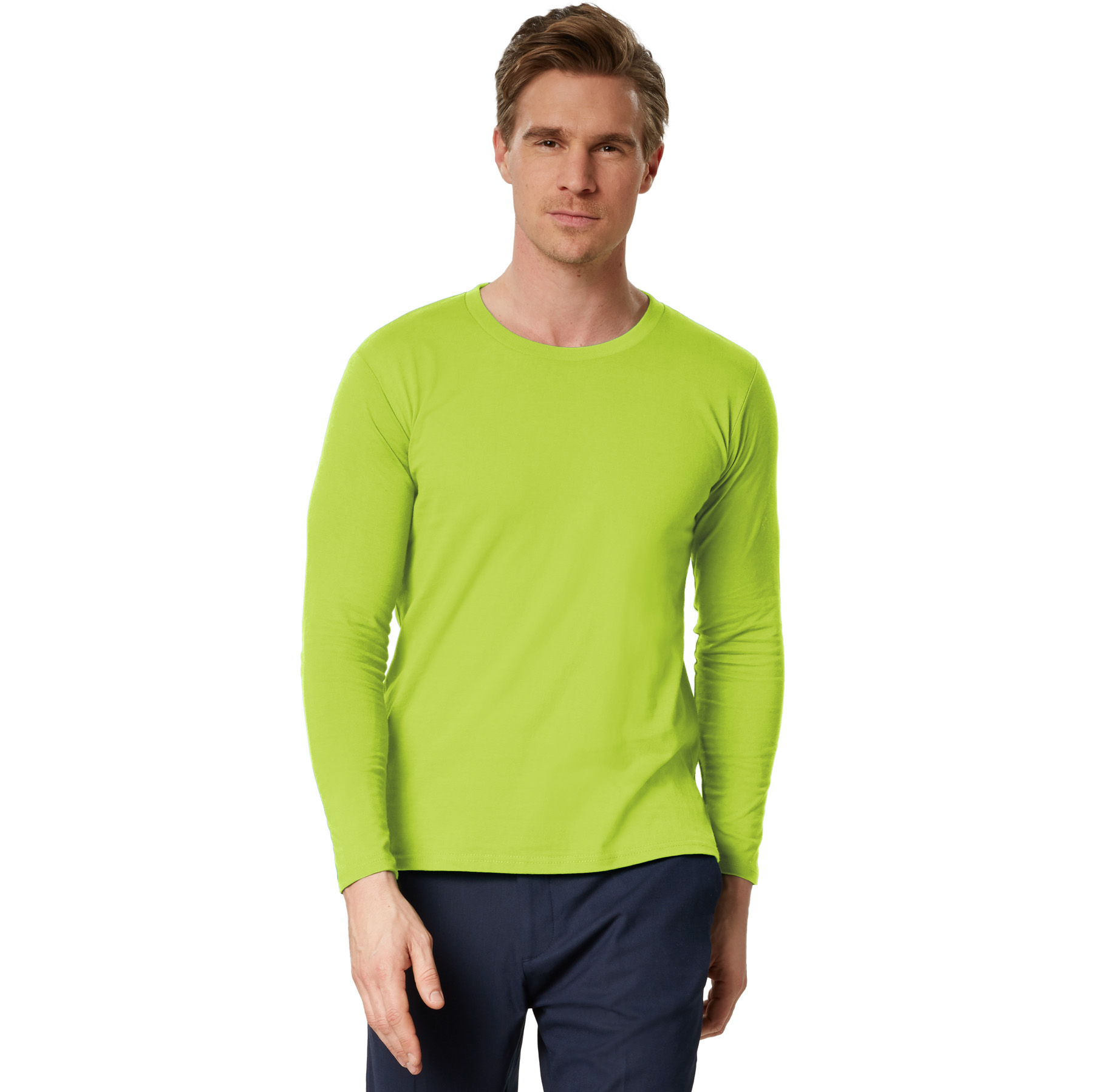 Camiseta de manga larga para hombre camiseta de manga larga lisa sudadera de manga larga suéter nuevo - Imagen 108 de 120