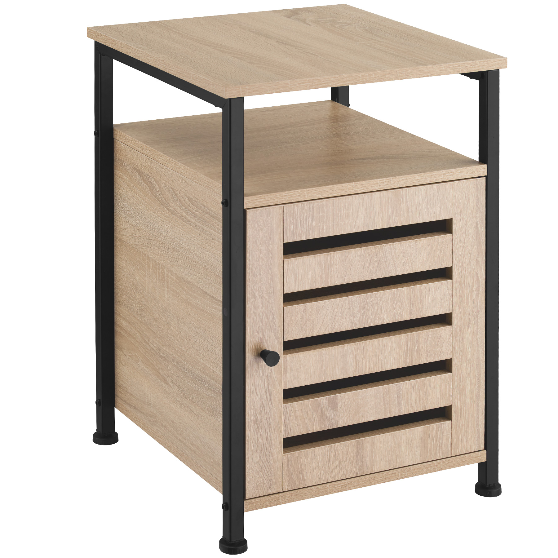 Nachtkastje Cork 40,5x40,5x60,5cm - Industrieel licht hout, eiken Sonoma