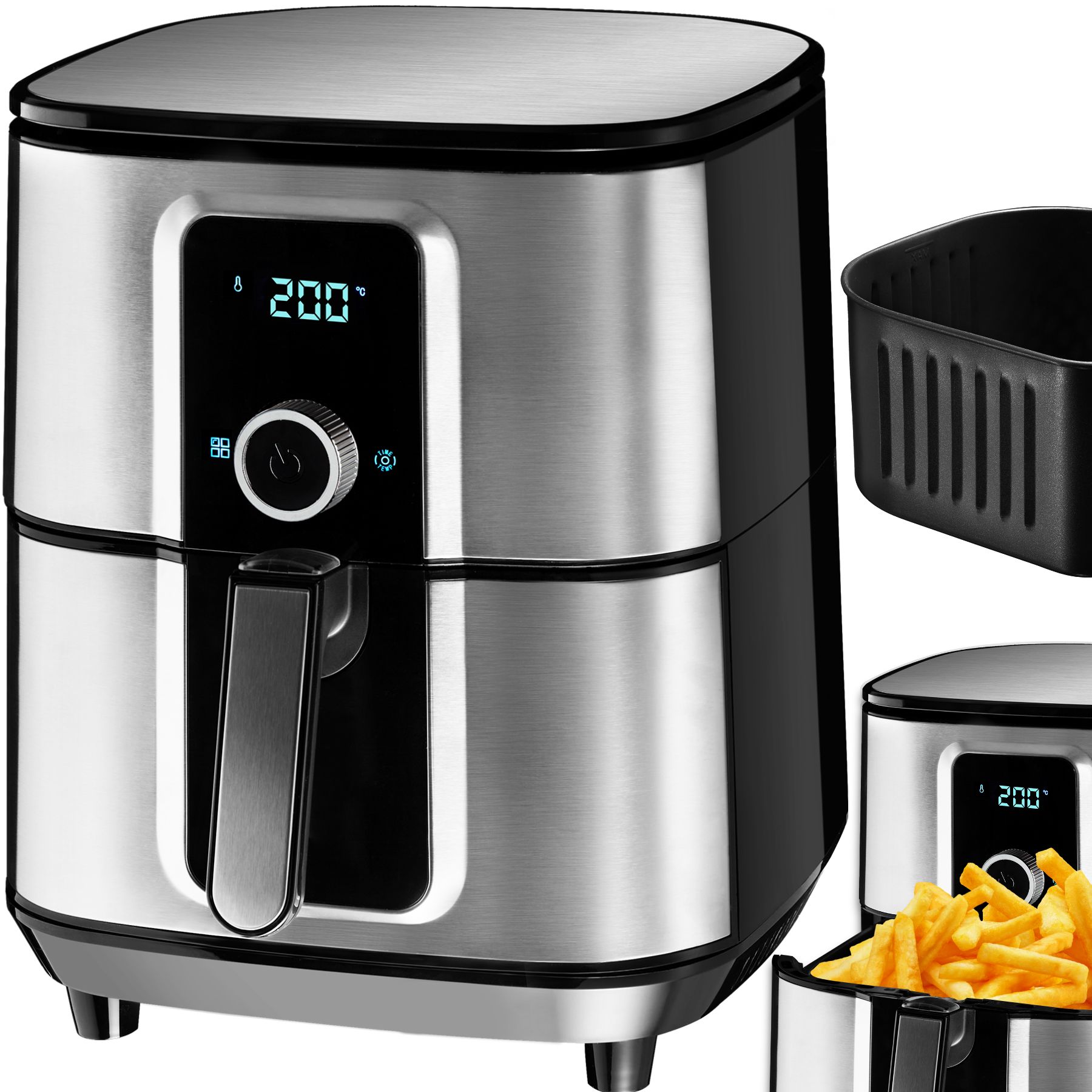 Friggitrice ad aria Ben 10,2L - argento