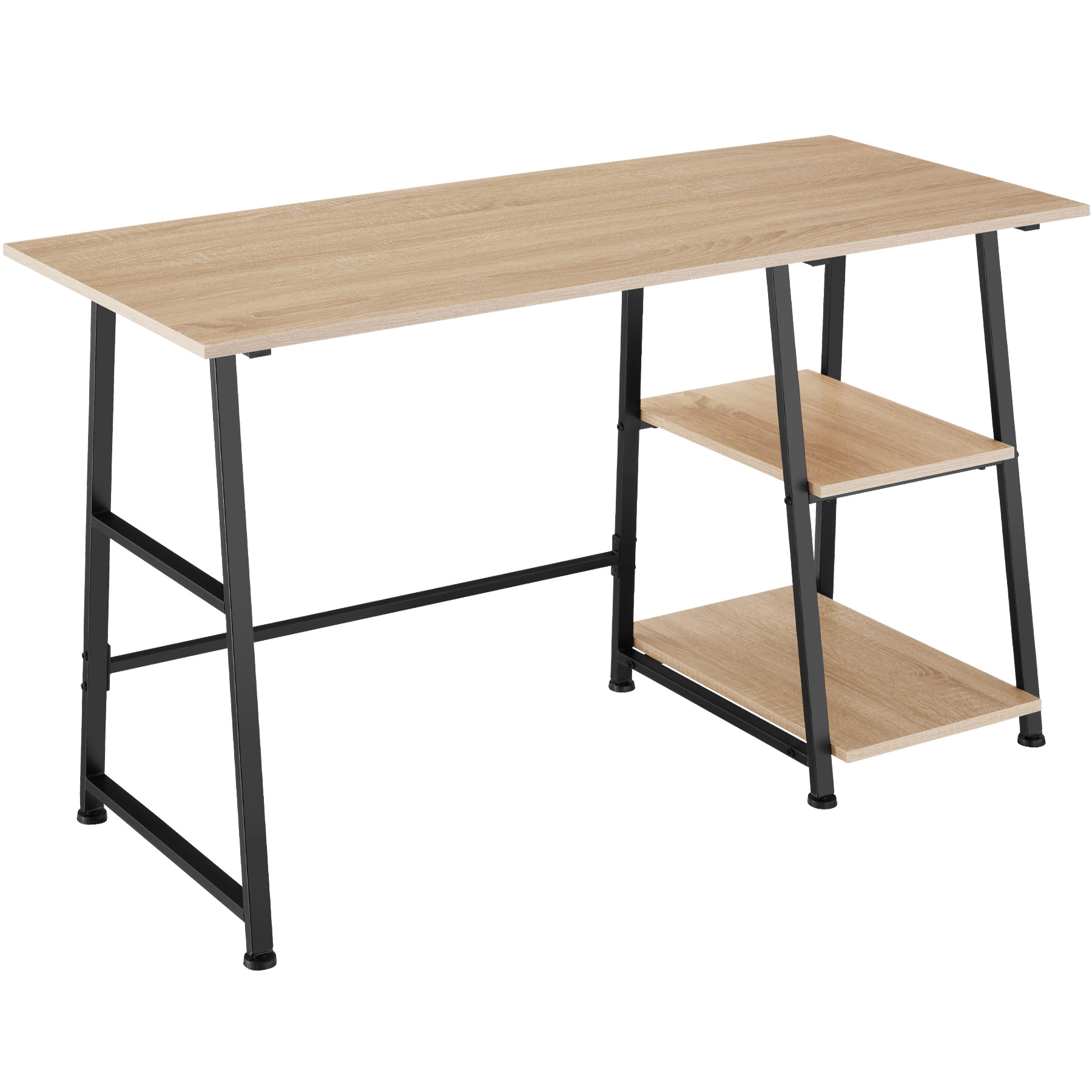 Schreibtisch Paisley 120x50x73,5cm - Industrial Holz hell, Eiche Sonoma