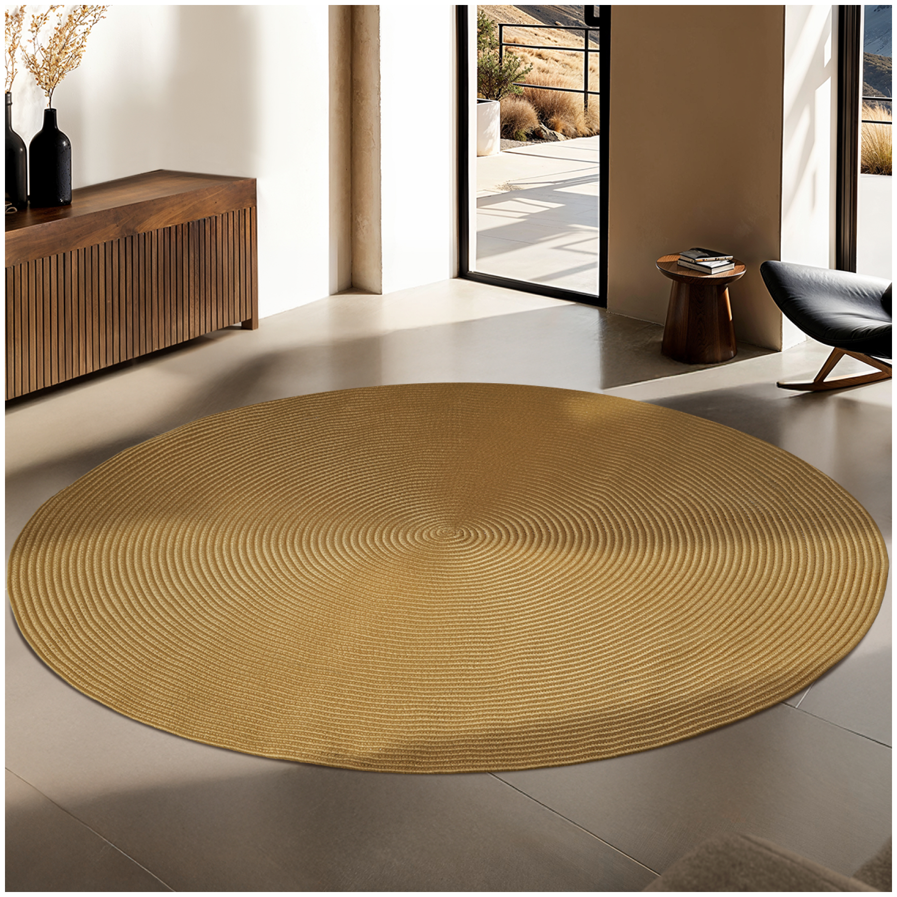Tapis tressé RAYA en jute - marron | tectake
