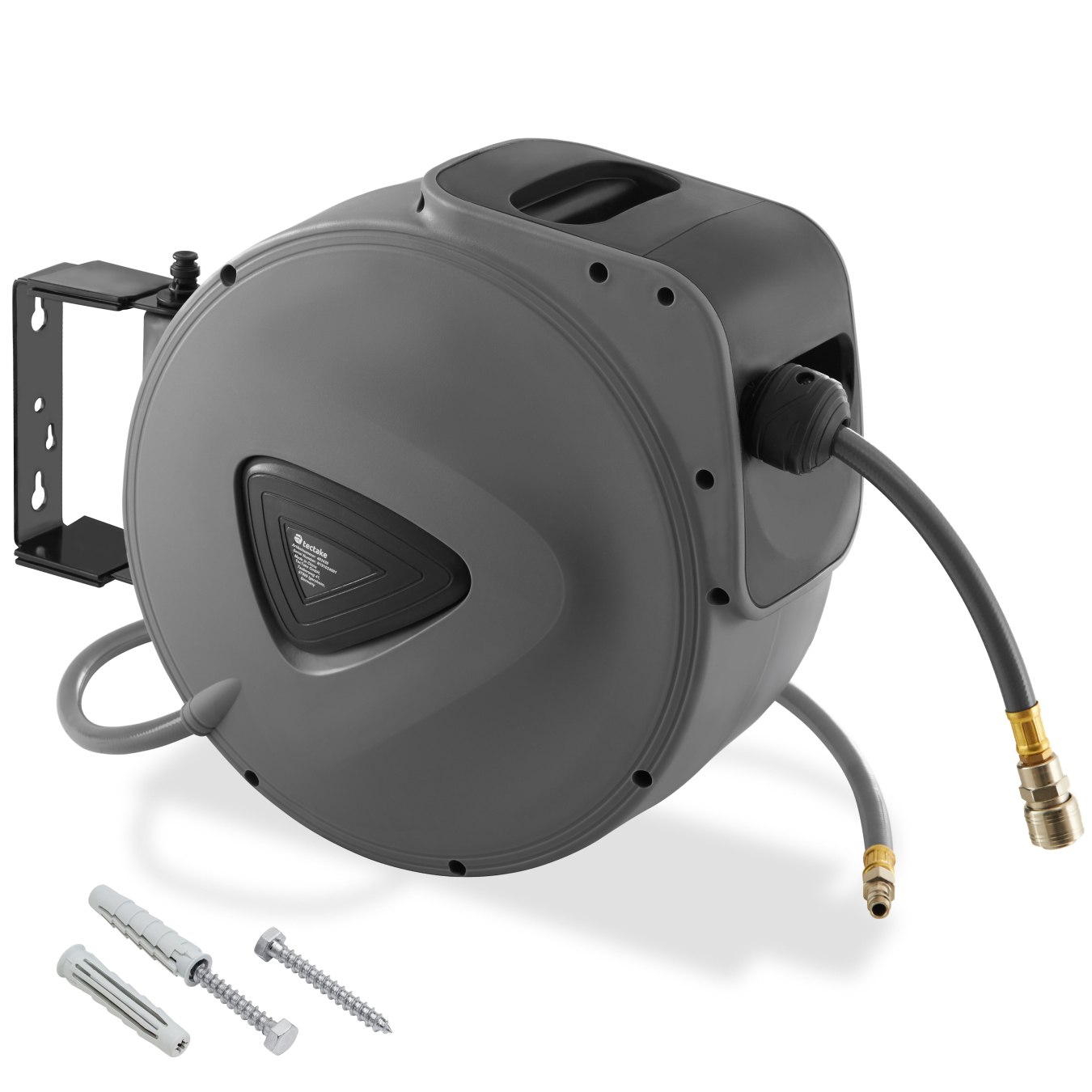 Compressed Air Hose with Reel - quarter inch quick coupling - 20 m