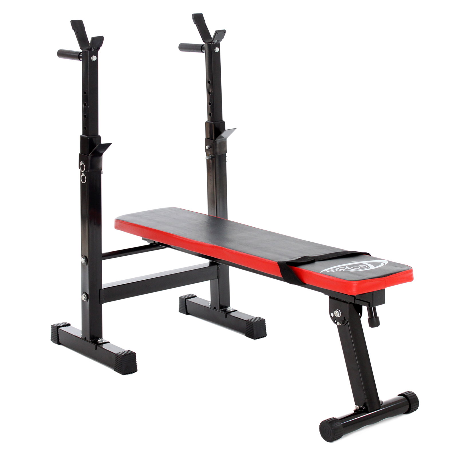 Banc de Musculation, de Fitness, Haltère Réglable Pliable - noir | tectake