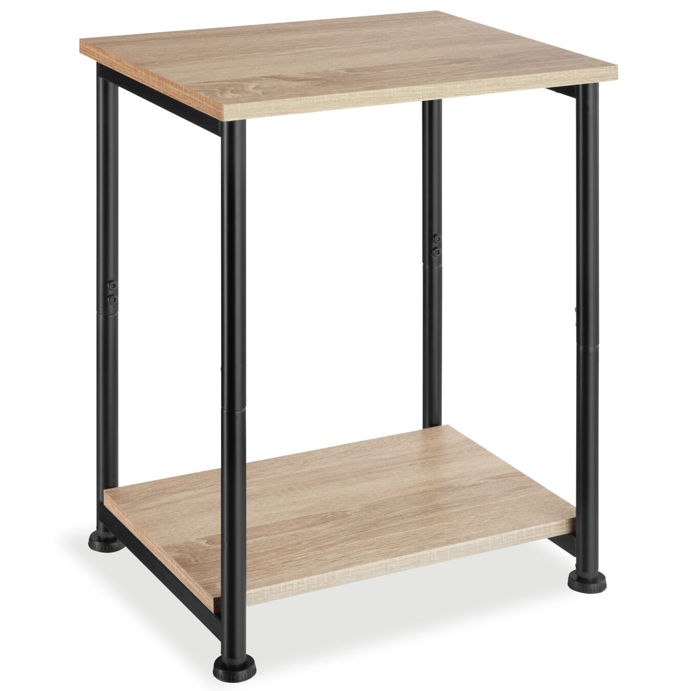 Bedside Table Yonkers - industrial style, with 2 shelves, 38.5 x 30 x 51.5 cm - industrial wood light, oak Sonoma | tectake