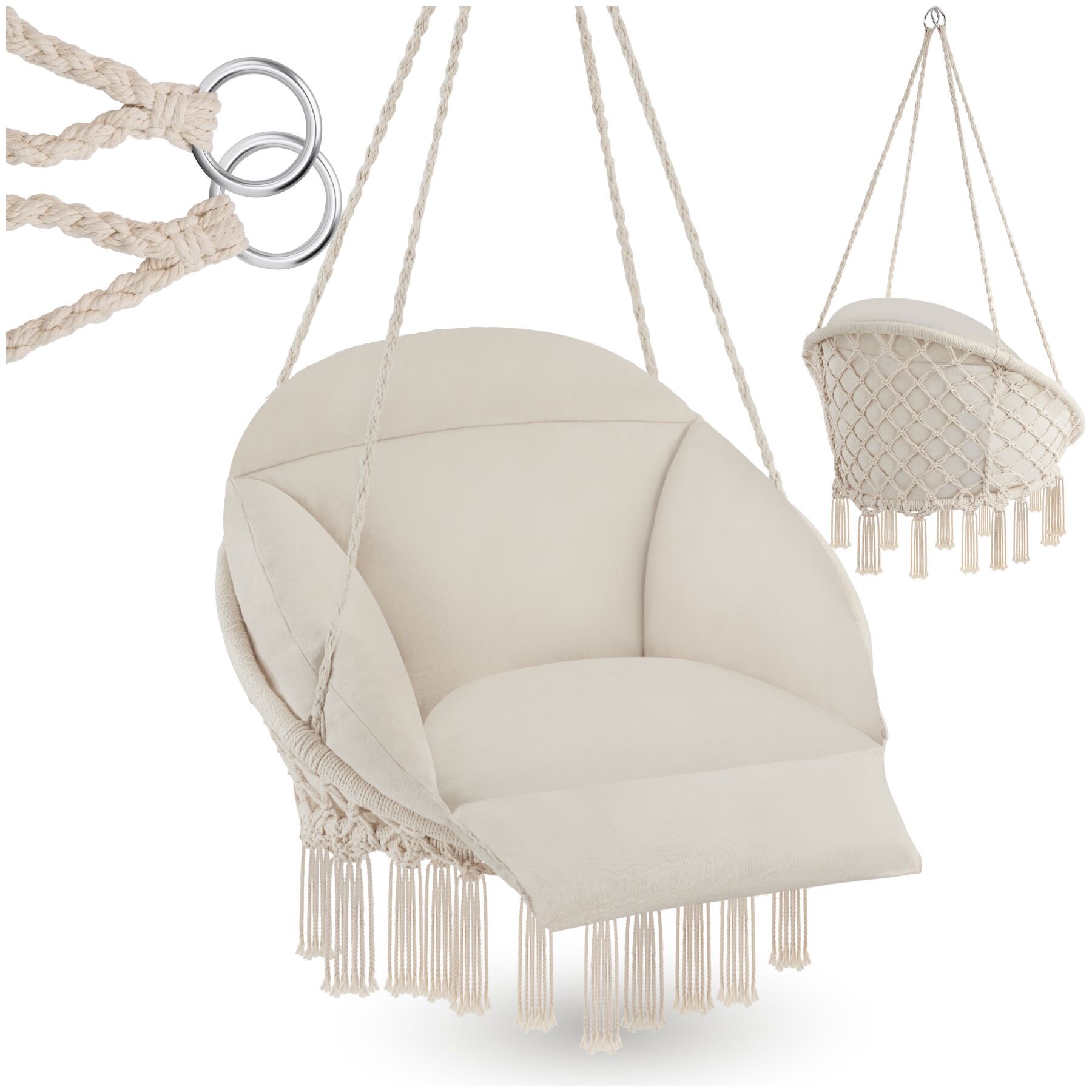 Poltrona sospesa Samira - beige | tectake