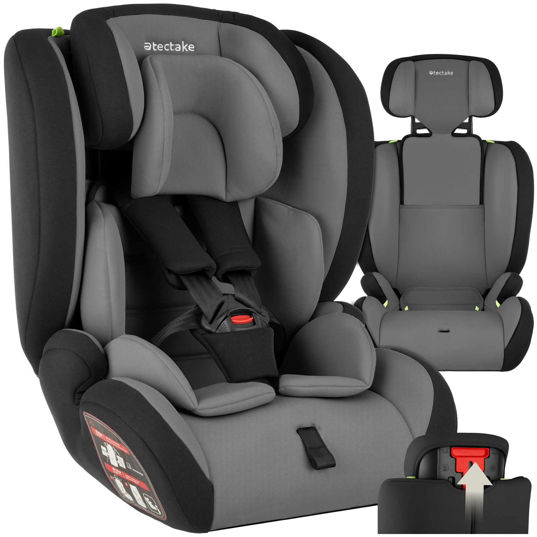 Siège auto SOPHIE avec protection contre les chocs latéraux - gris foncé-noir
