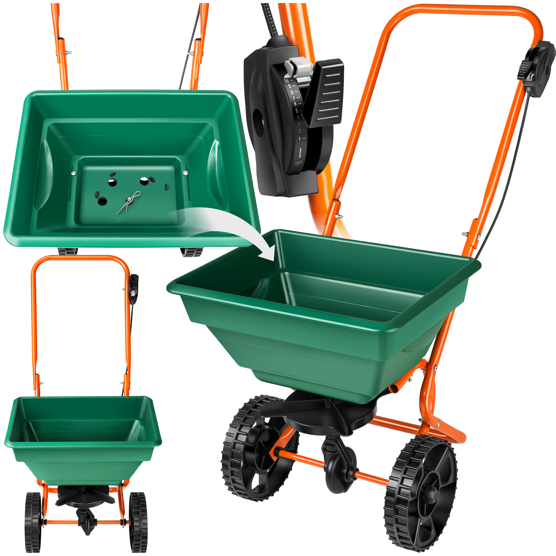 Carro esparcidor - verde | tectake