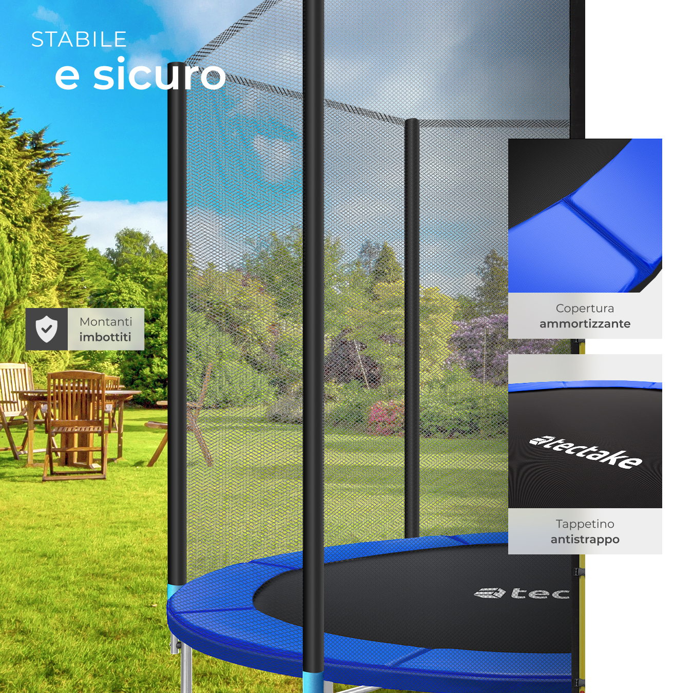 Trampolino Elastico Esterno Giardino Robusto Attrezzo Sportivo Fitness Attrezzi - Foto 56 di 73