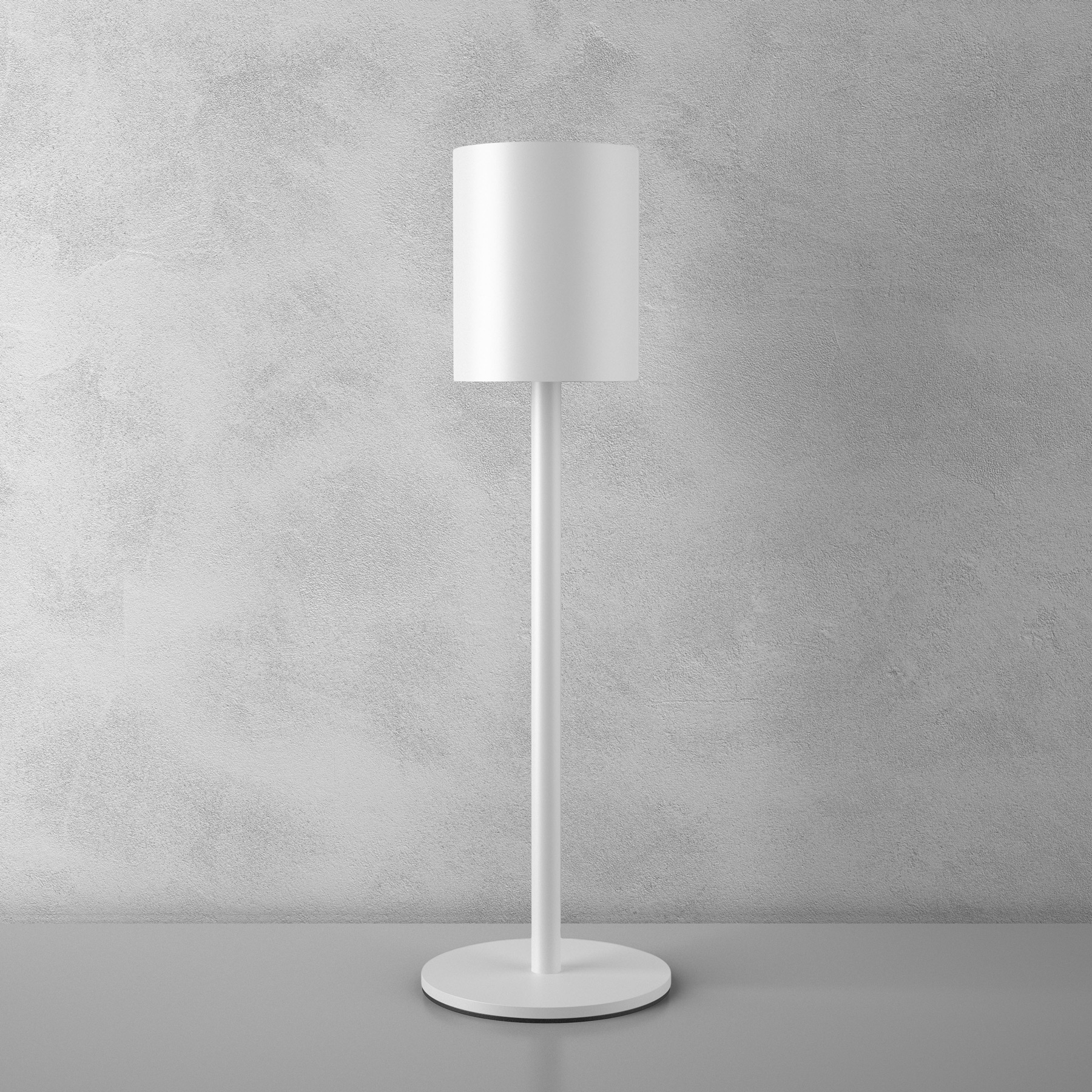 Thumbnail - Retro-Tischlampe Corly, LED, 7 Lichtfarben, dimmbar - weiß