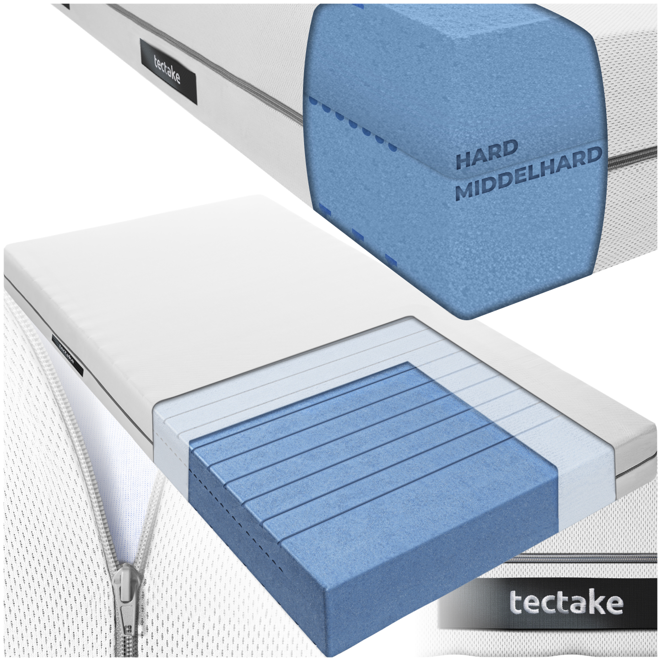 Matras Sky, 2in1 hardheden, 3D-mesh - 90 x 190 cm